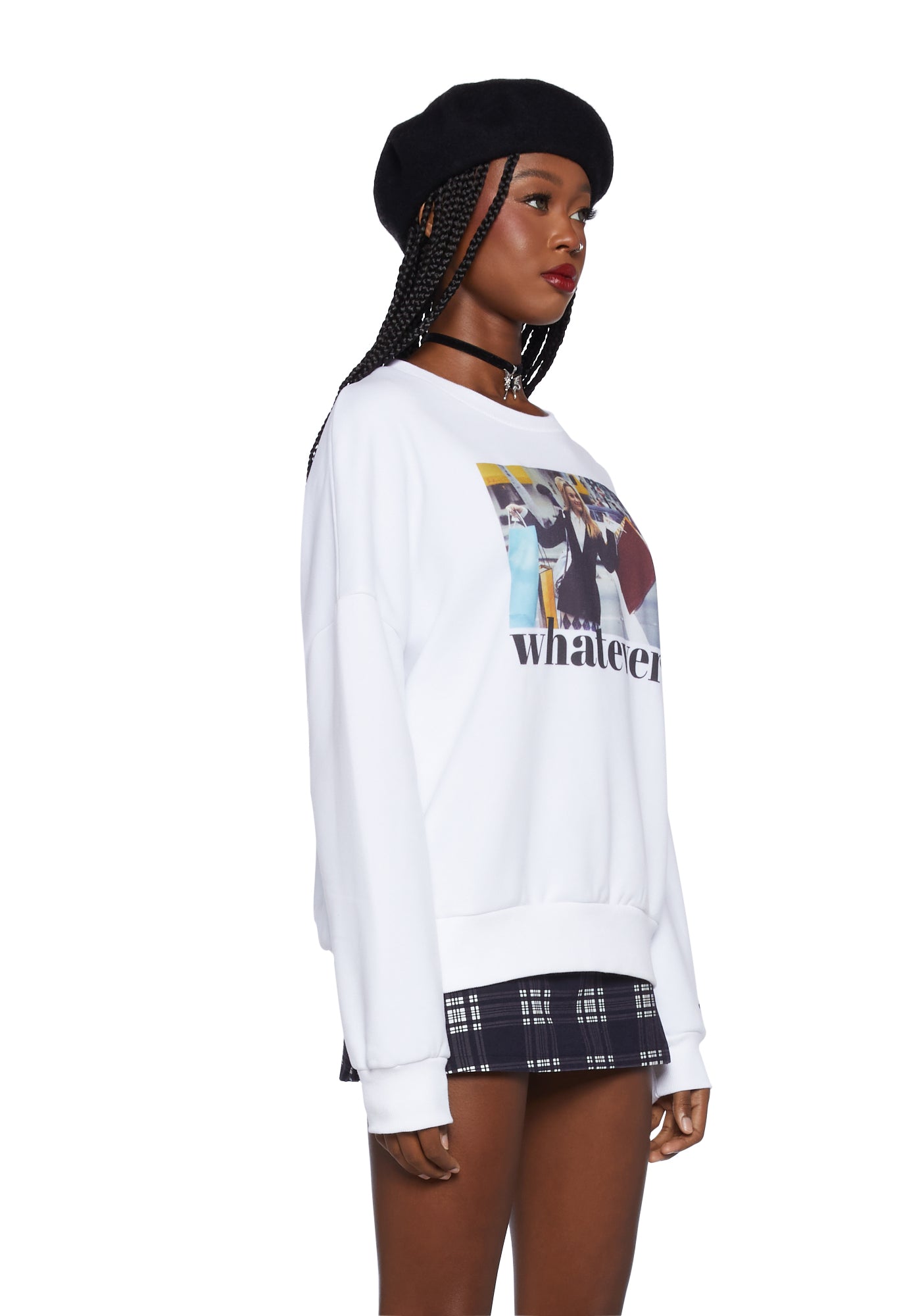 White graphic jumper store
