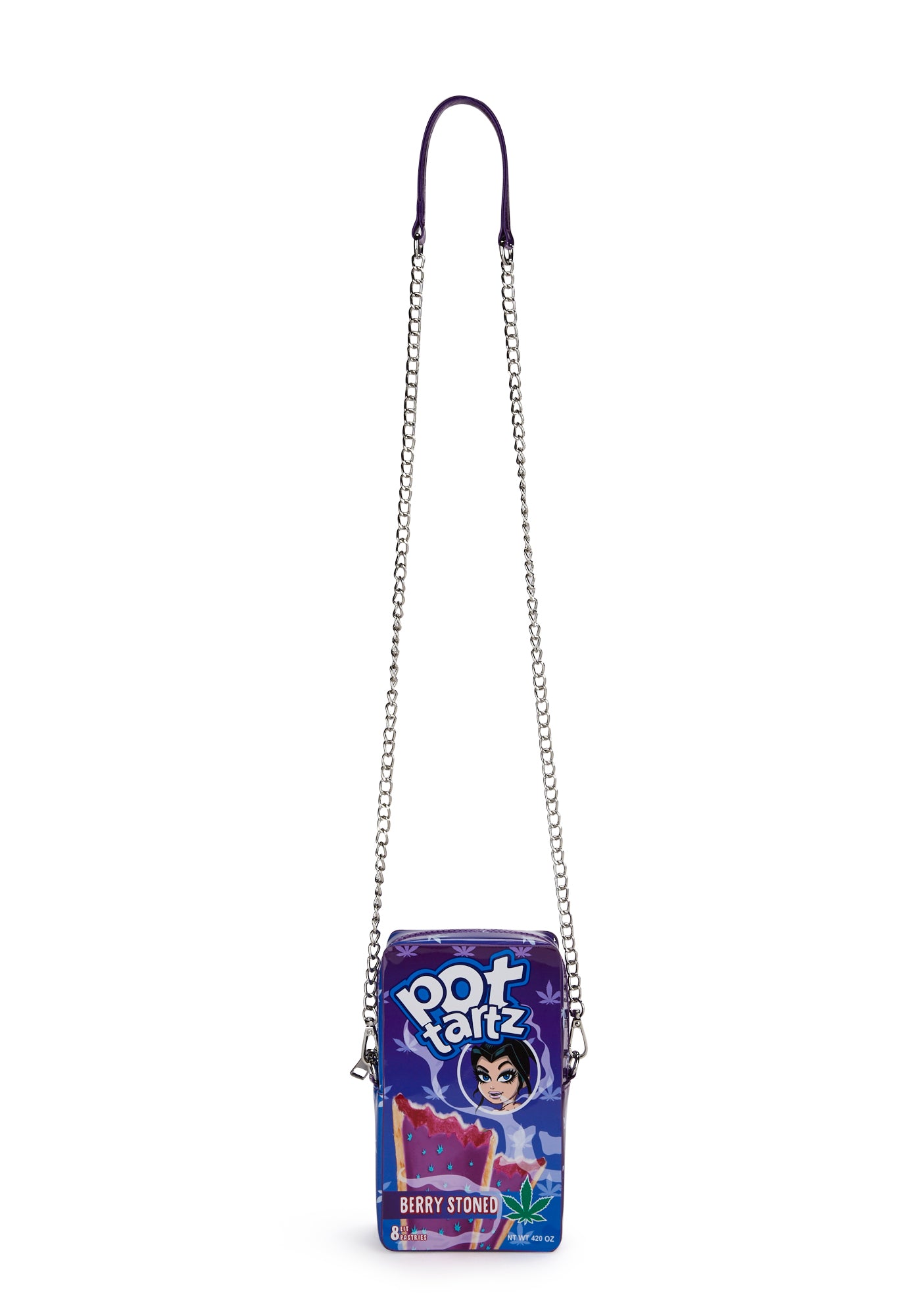 Sugar Thrillz Berry Stoned Graphic Crossbody Bag - Blue