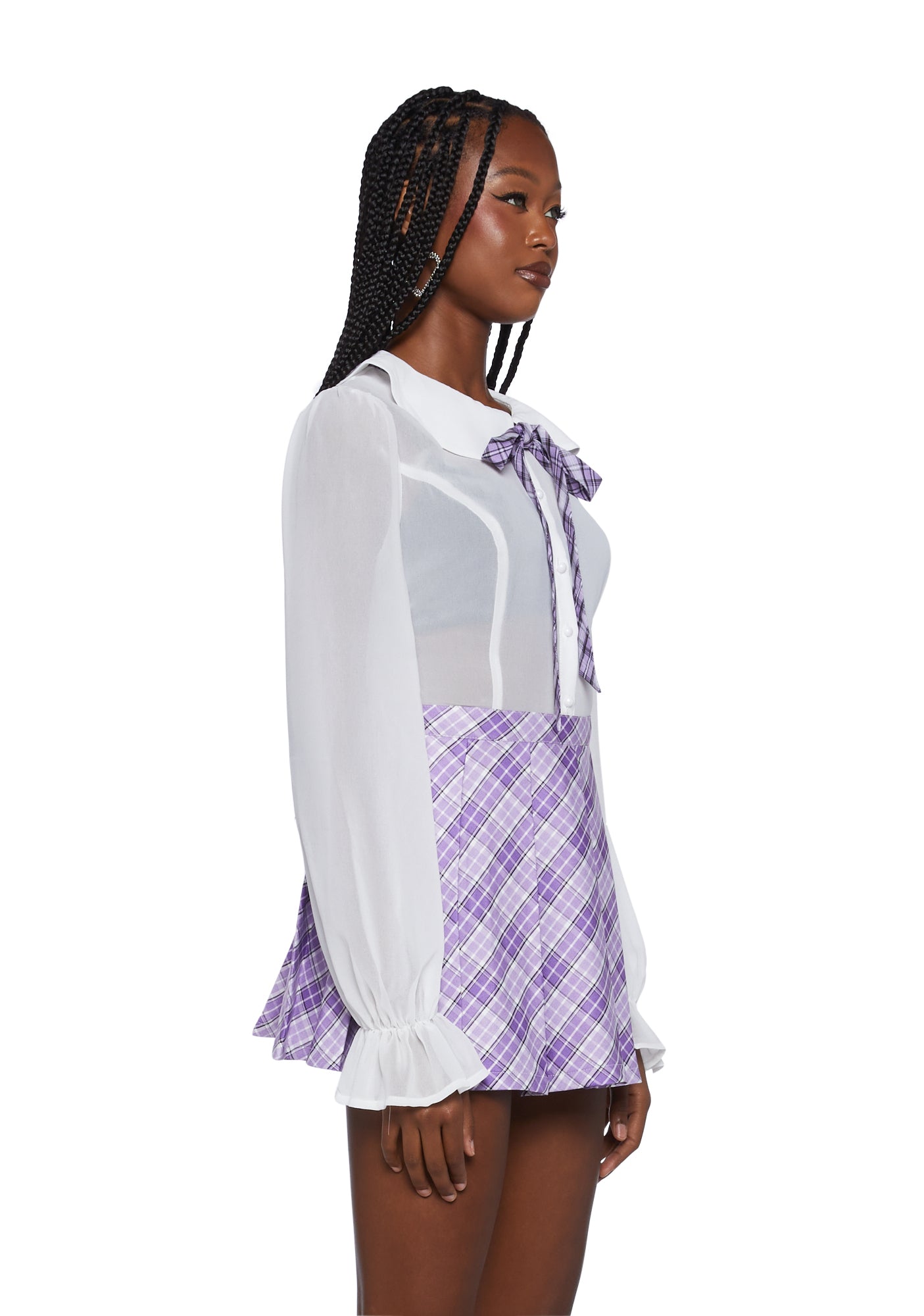 ミュージシャン Layered Coller Blouse [WH/] ミュージシャン Layered Coller Blouse [WH/] ミュージシャン Layered