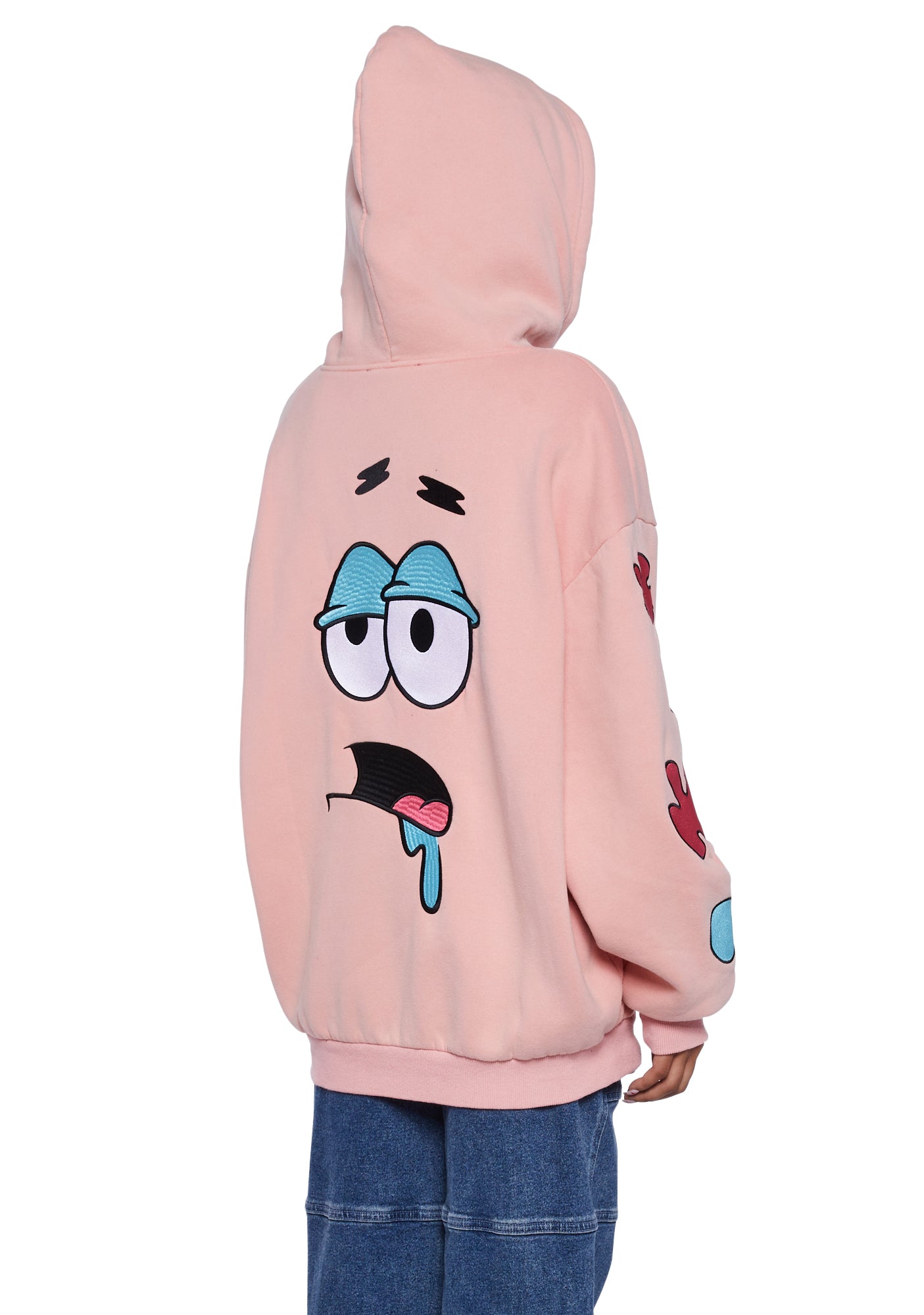 Dolls Kill x SpongeBob Patrick Oversized Hoodie - Pink