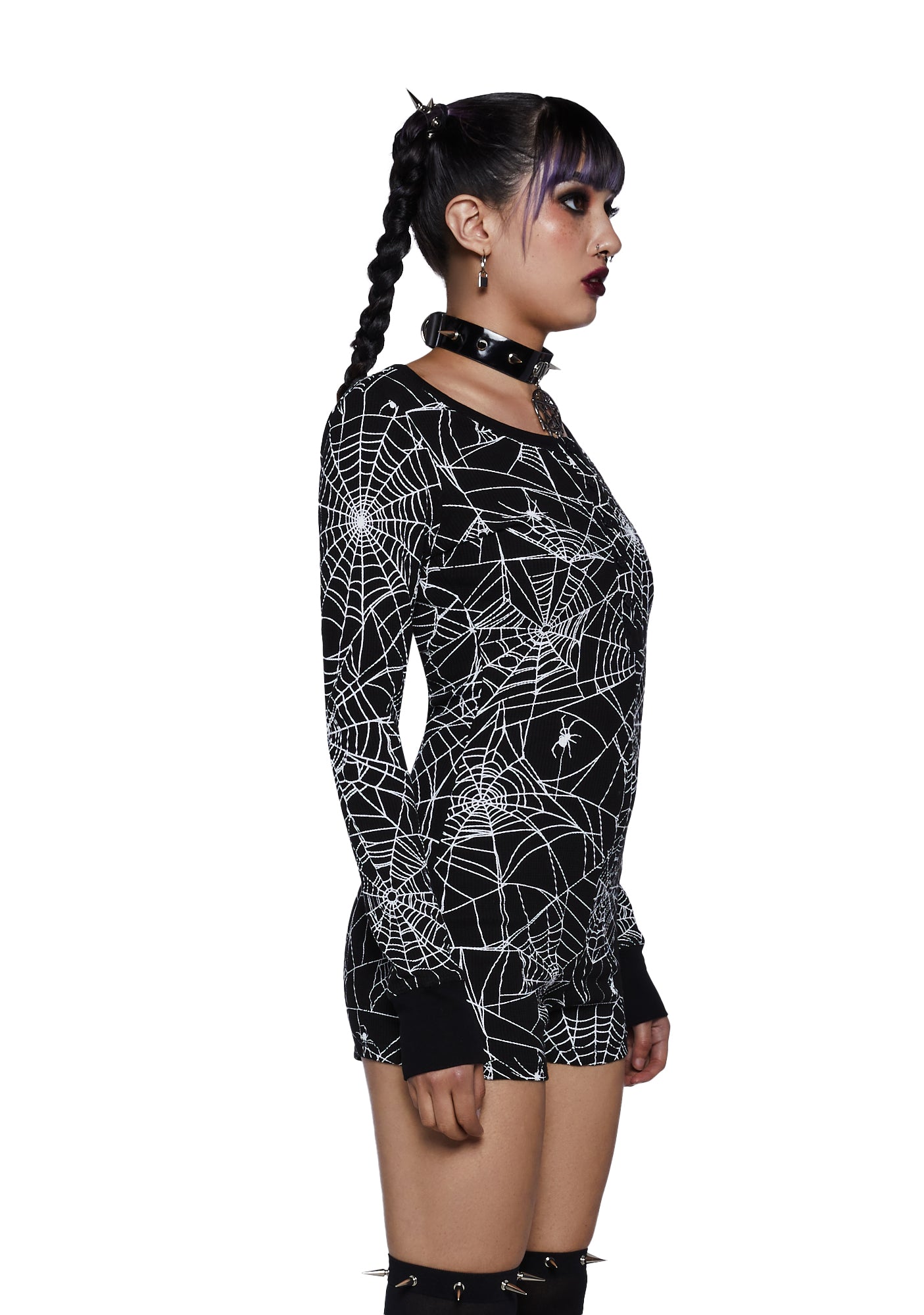 黒　Theredthread S drape romper THEREDTHREAD / ザレッドスレッド】S drape romper