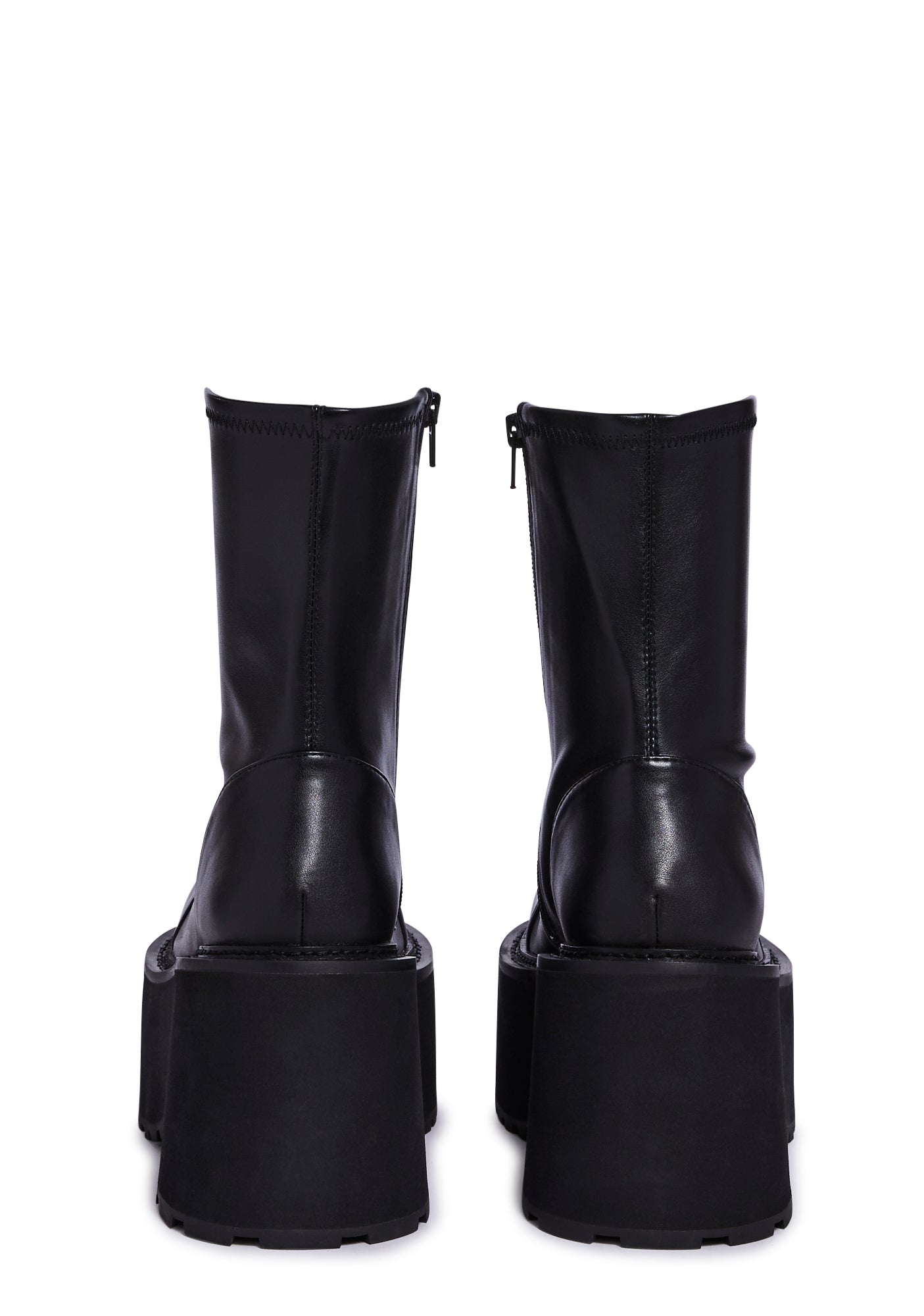 Current Mood Spiked Heel Platform Chelsea Boots - Black