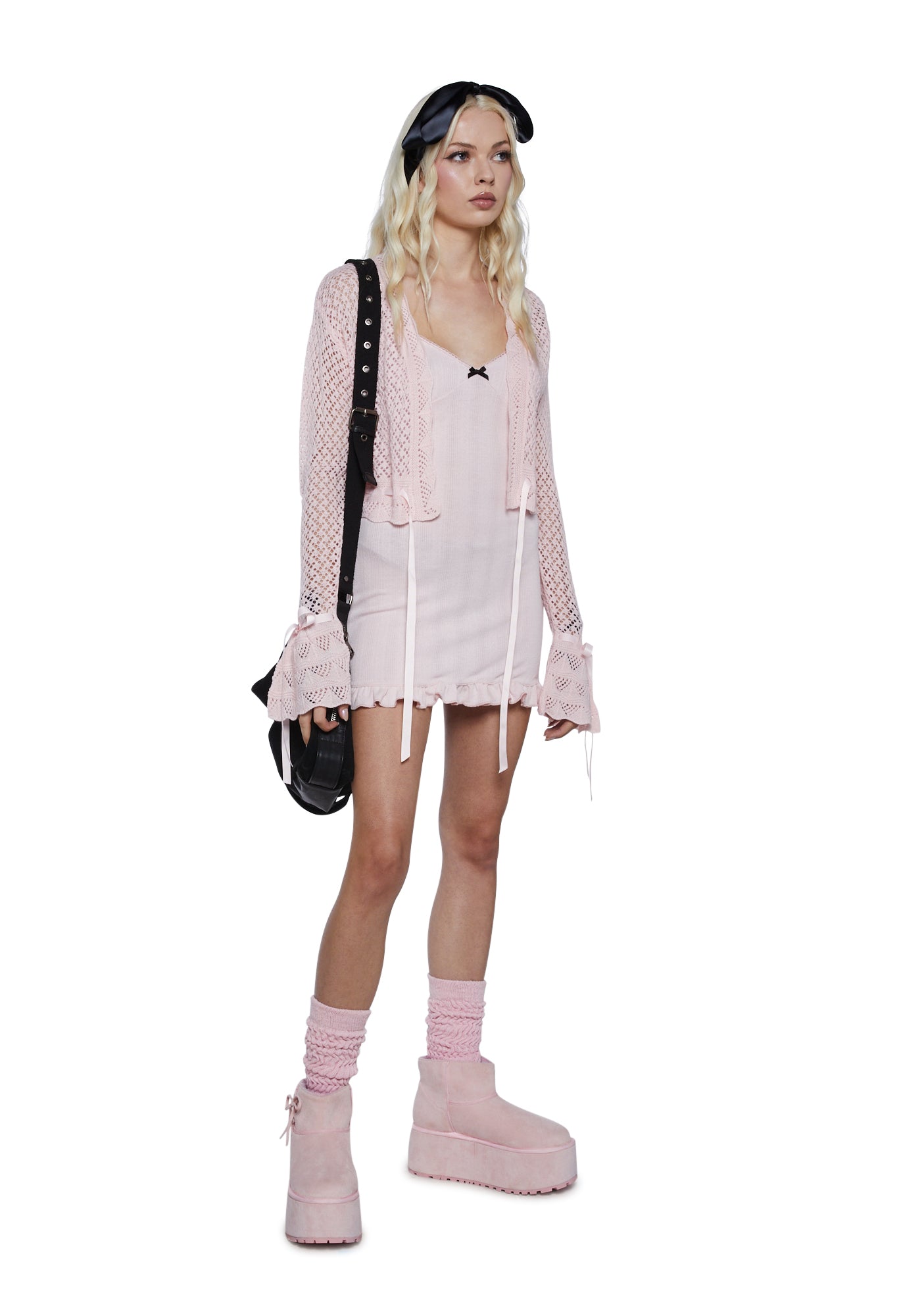 Light pink sheer cardigan deals