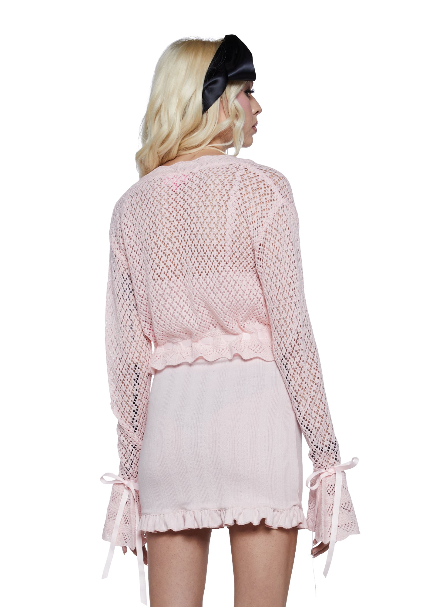 pellicule lace jellyfish cardigan pink トップス