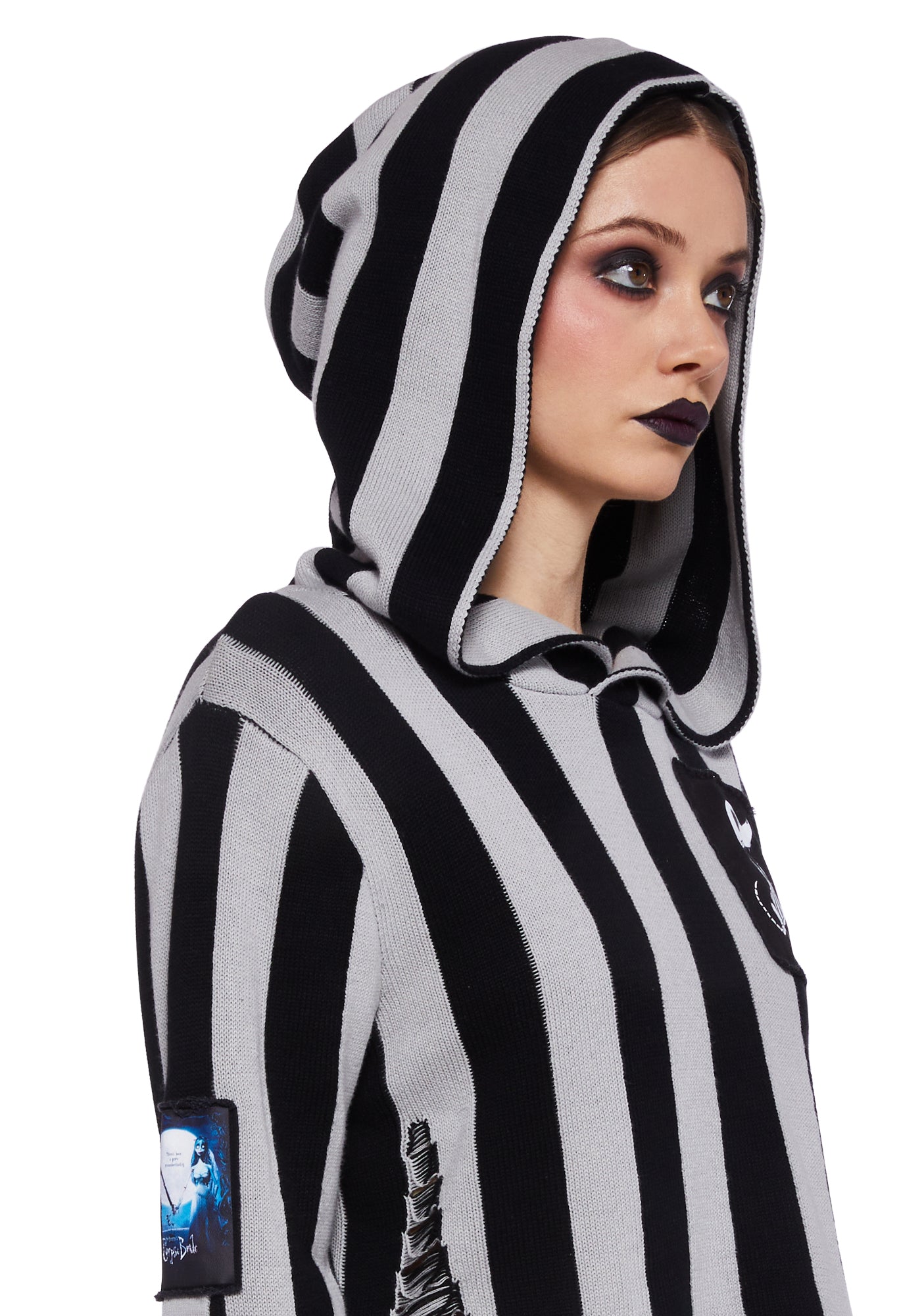 Dollskill black and white striped sweater 2025