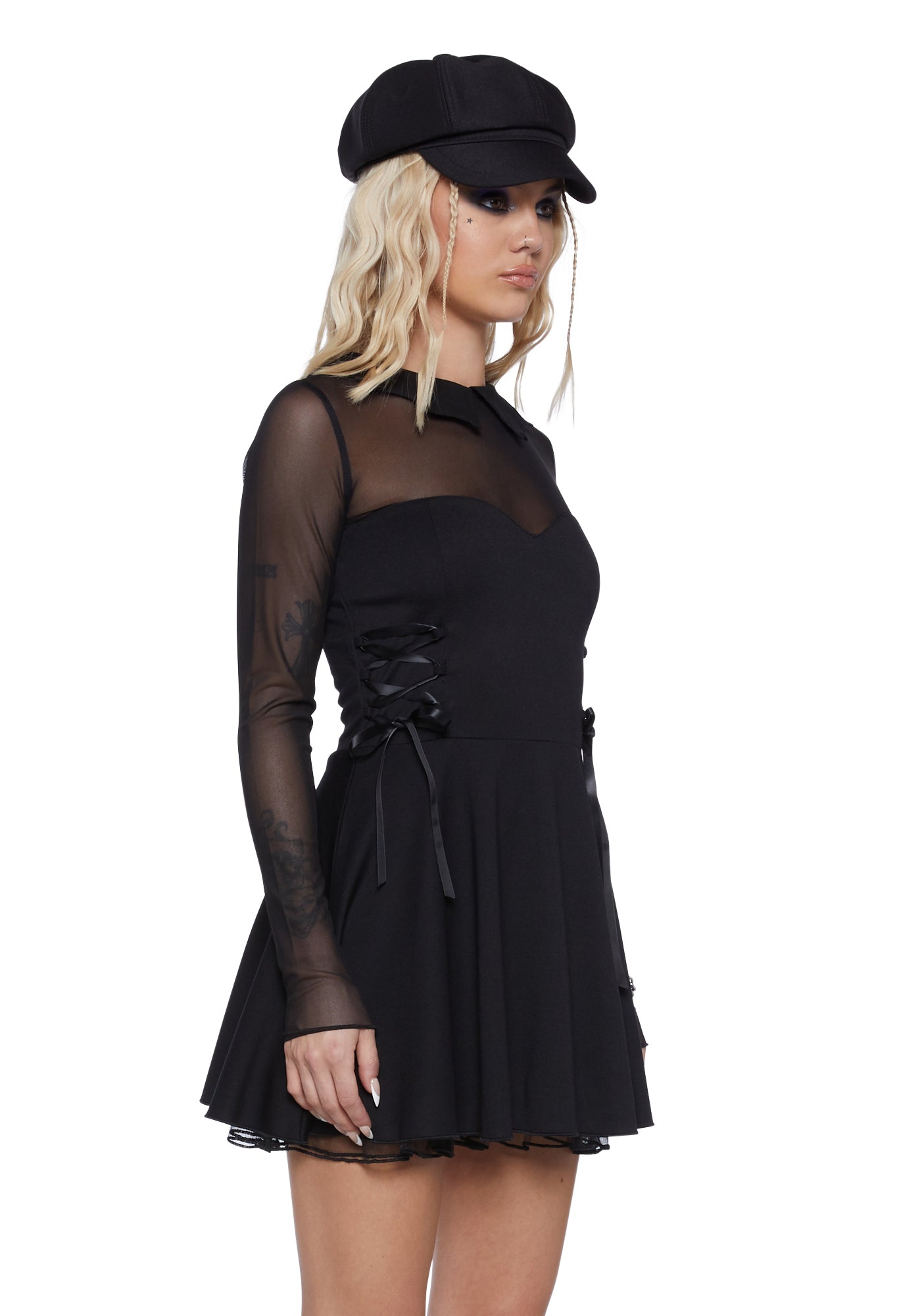 The Grave Girls Mini Dress- Black – Dolls Kill