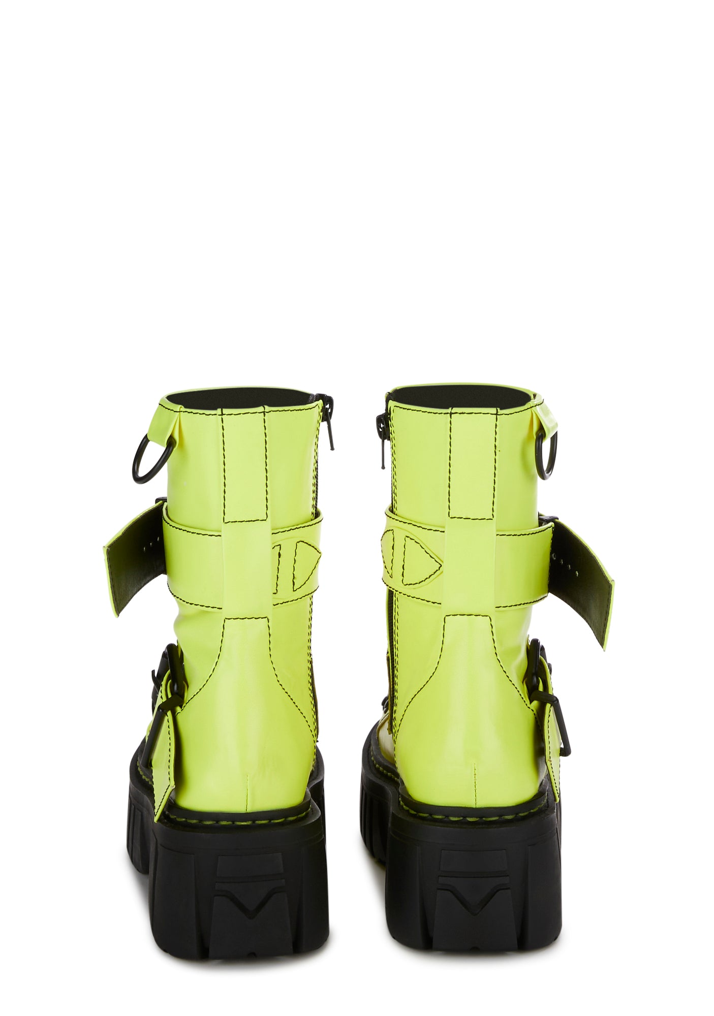 Neon combat boots top
