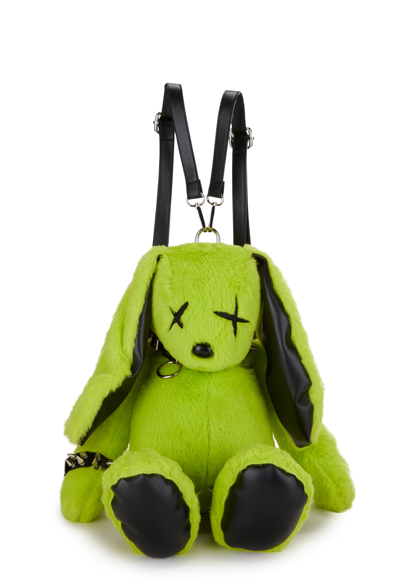 Club Exx Faux Fur Techno Bunny Backpack Green Dolls Kill