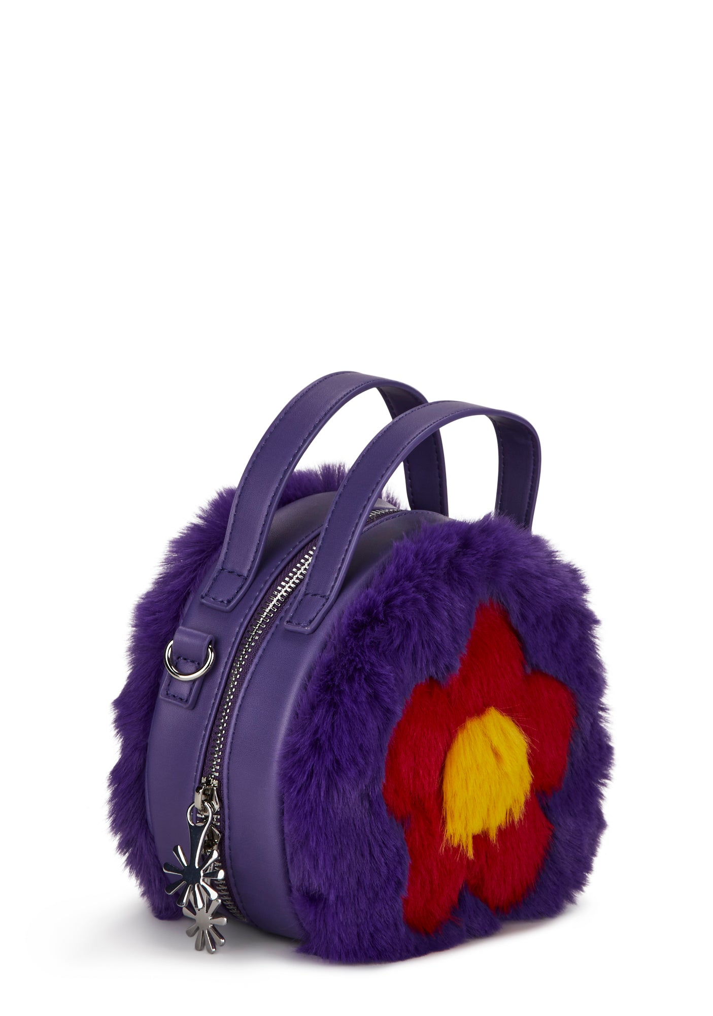 Floral Fantasies Faux Fur Handbag