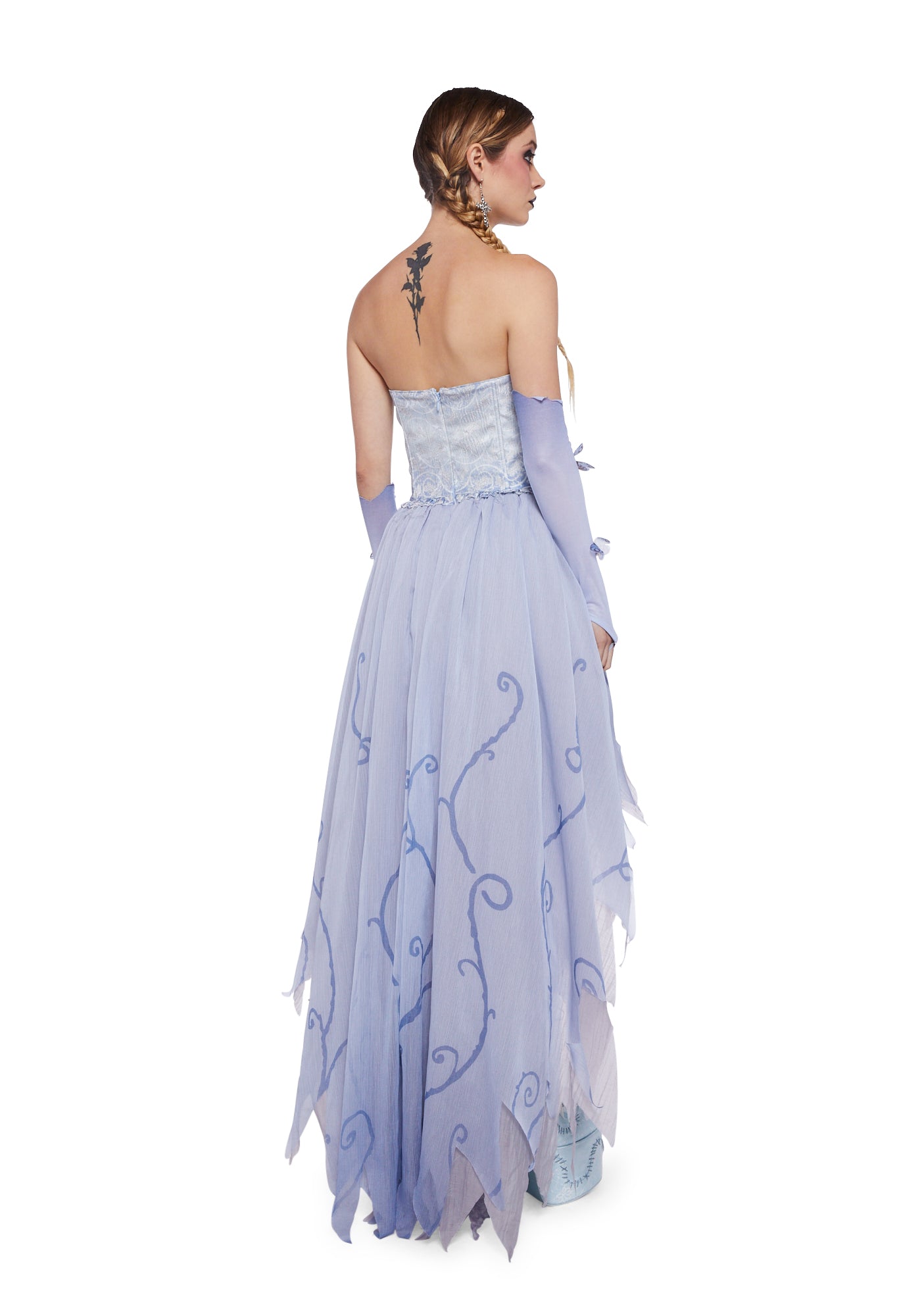 Dolls Kill x The Corpse Bride Brocade High Low Dress