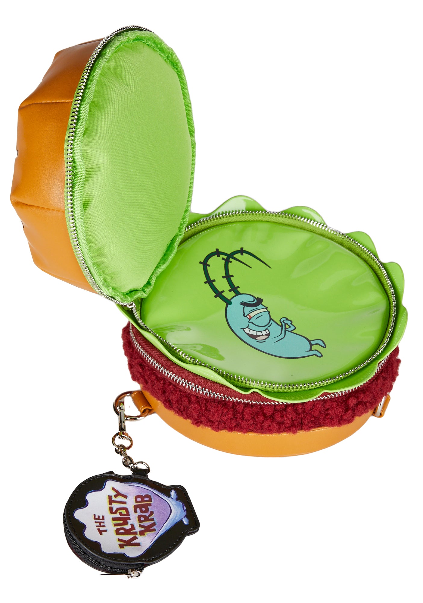 NWOT Loungefly SpongeBob Patrick Krabby Patty Burger Backpack Purse And Keychain SpongeBob SquarePants & Patrick Star Hearts Mini Backpack main image 4