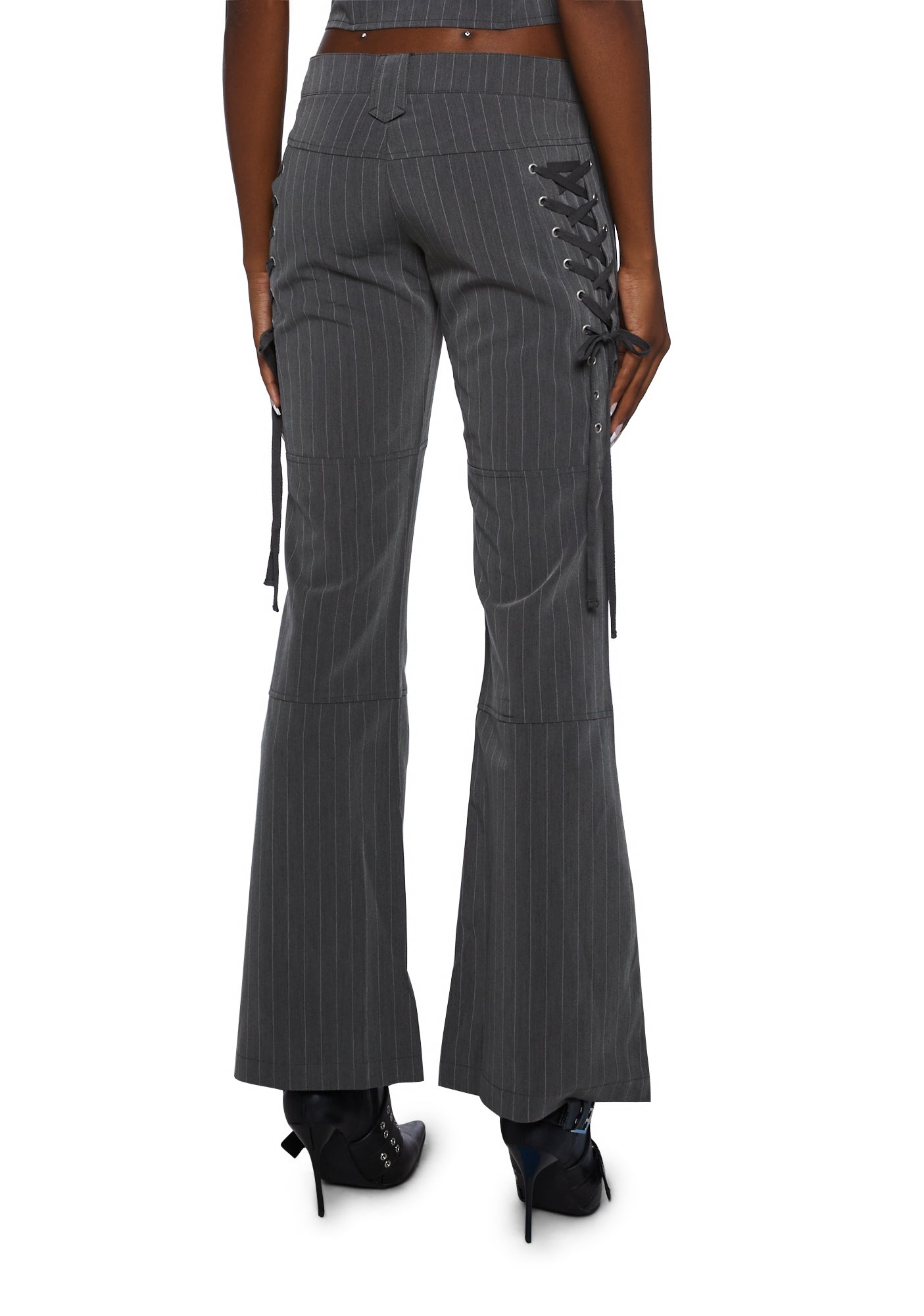 Generation Kiss Flared Pants- Gray – Dolls Kill