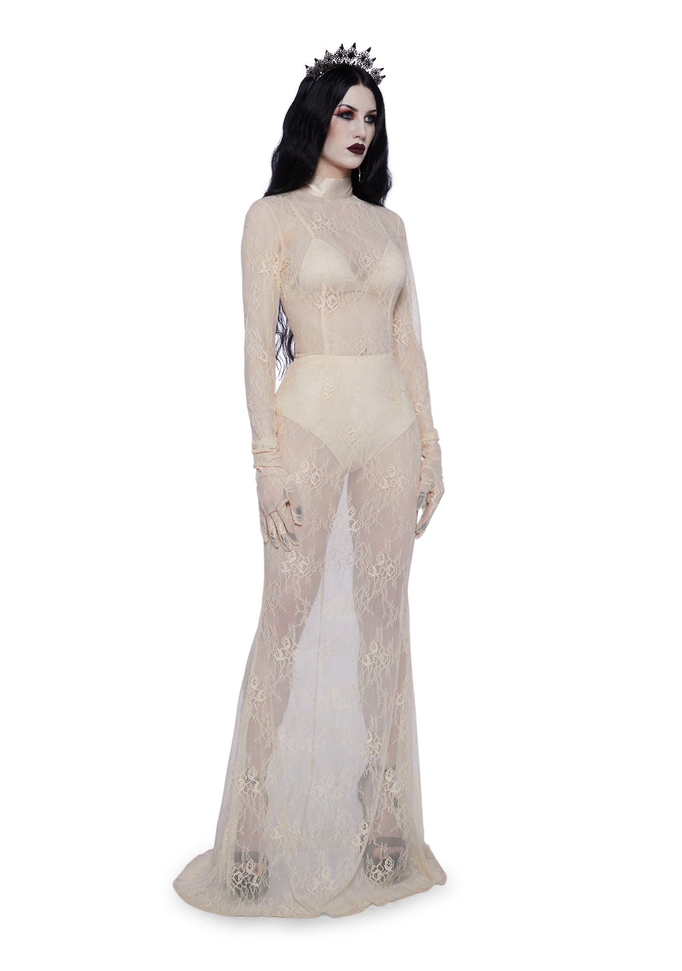 Majesty Masque Maxi Dress Set - Off White