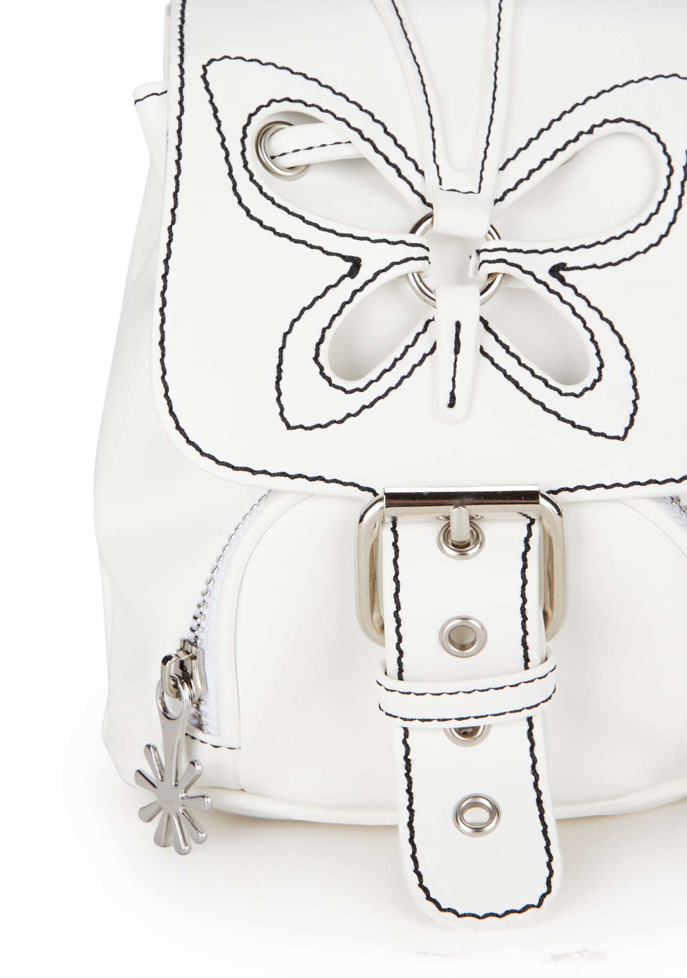 dELiA*s by Dolls Kill Butterfly Cut Out Mini Back Pack - White