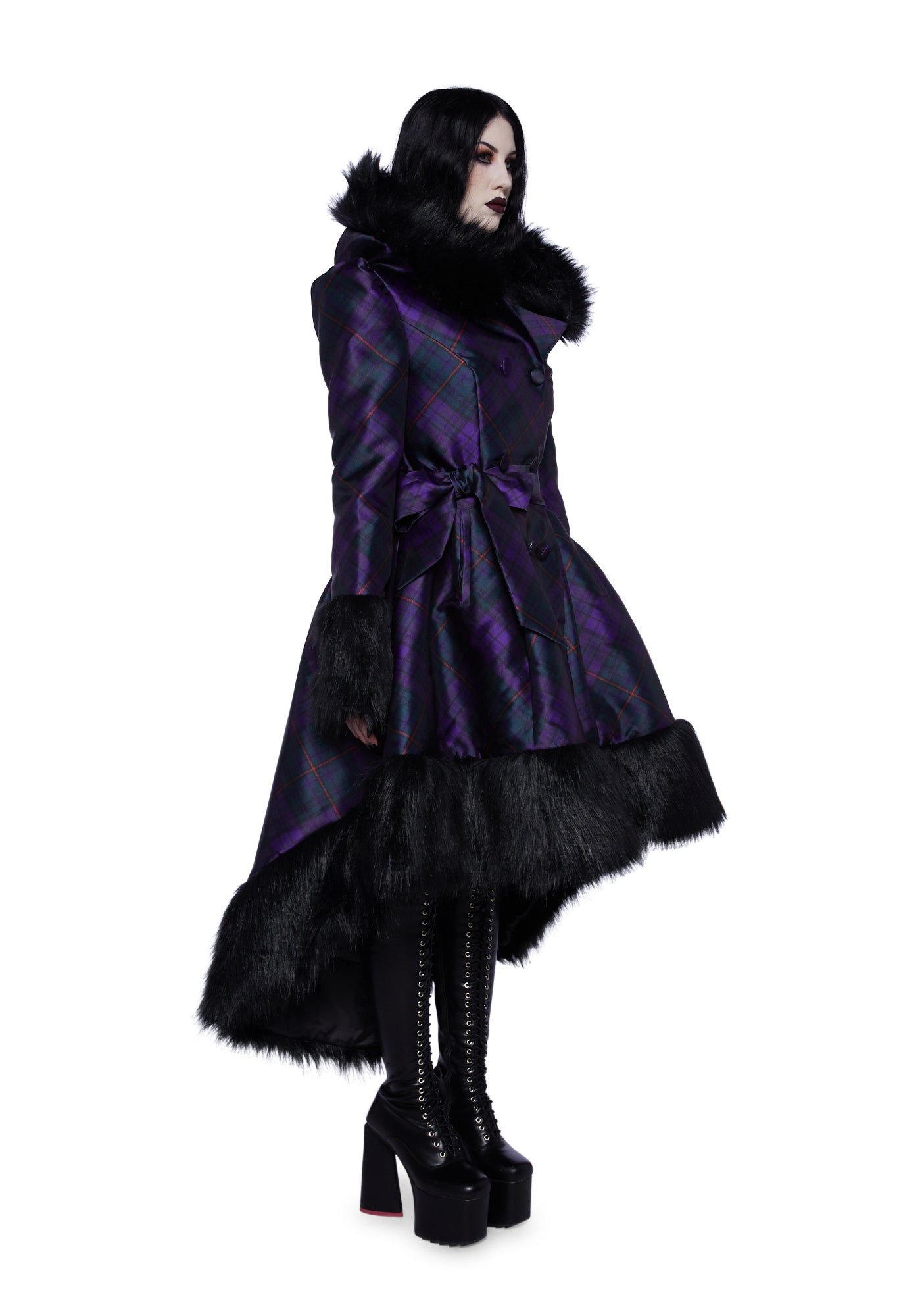 最新人気 Unholy Faux Fur Hooded Coat- Multi – Dolls Kill ジャケット・アウター