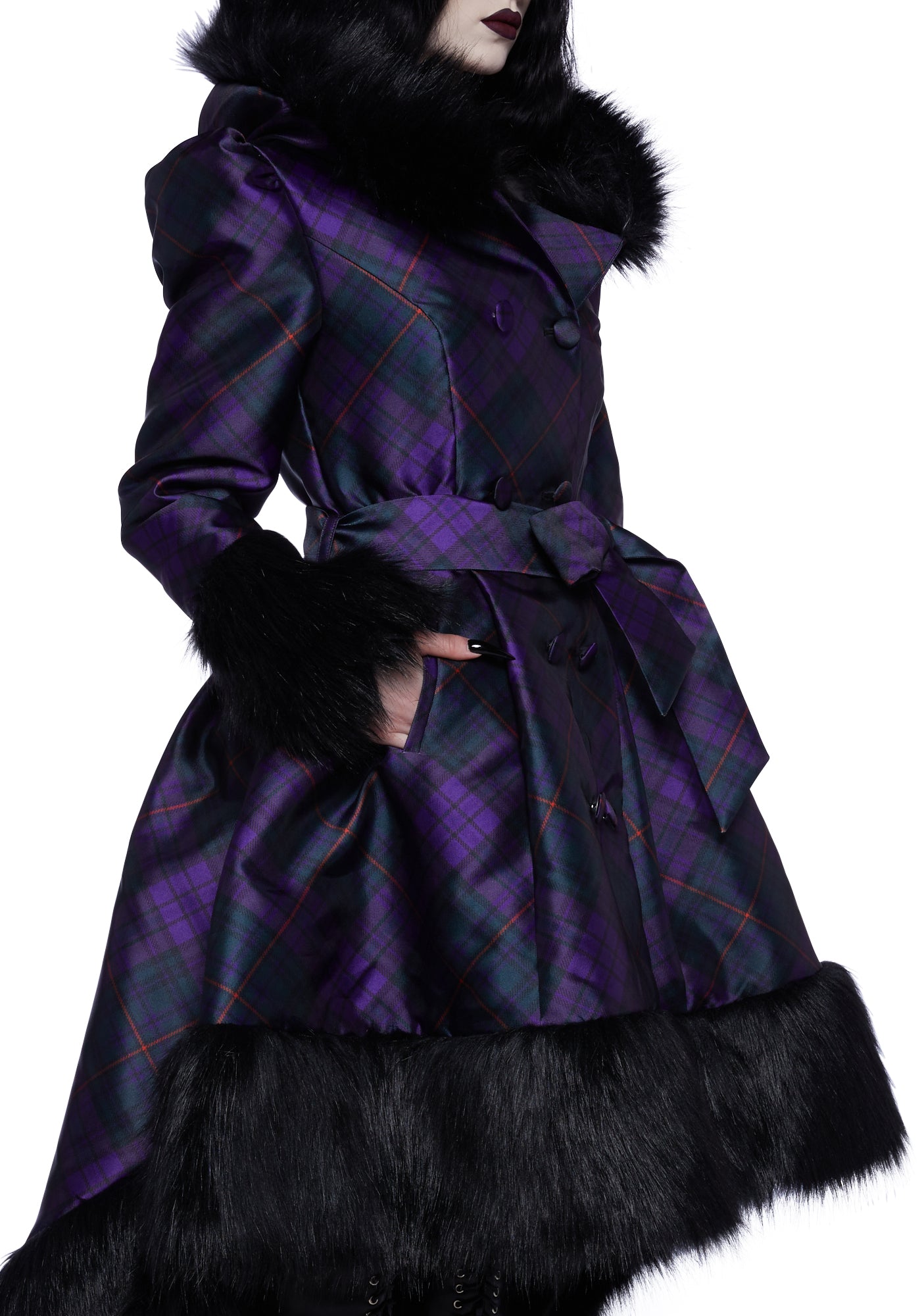 Dolls Kill x Emily The Strange Shaggy Faux Fur Cat Ear