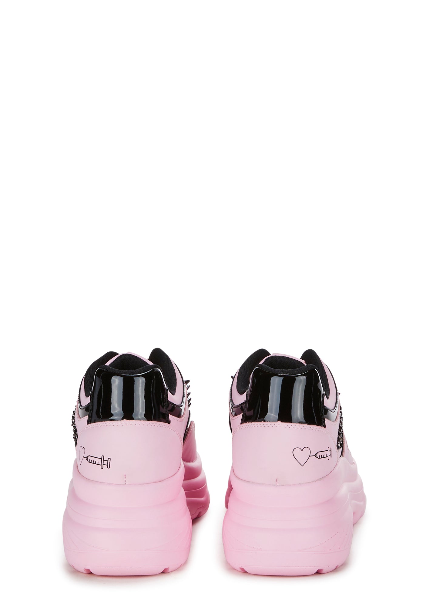Koi Footwear Spiked Platform Sneakers - Pink – Dolls Kill