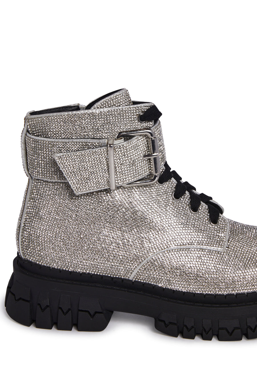 Hype Status Combat Boots - Silver - alternate