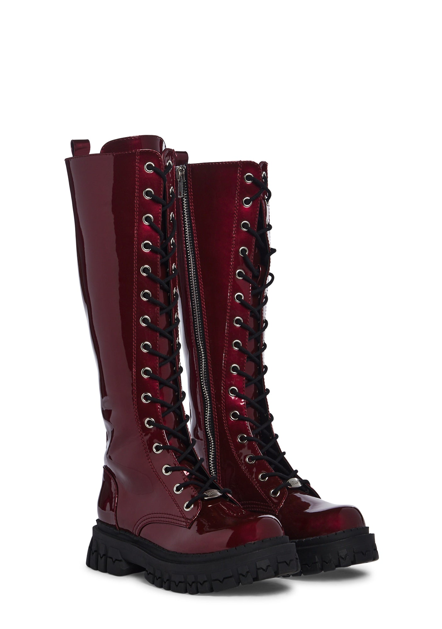 Teen Craft Knee High Boots Red