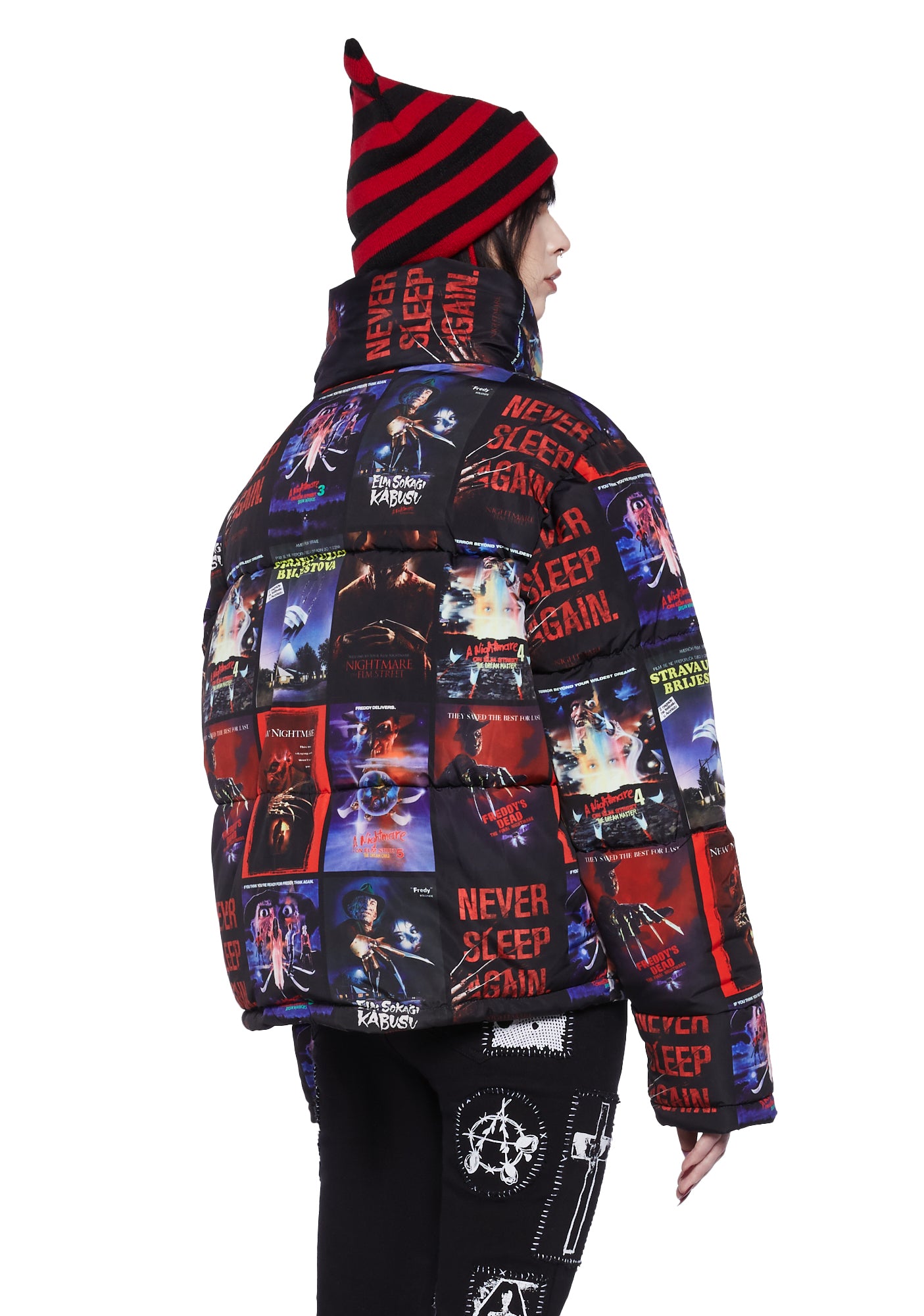 最終お値下げ‼️Dolls kill clubexx bomber jacket Dolls Kill X WB Horror Bomber Jacket- Multi