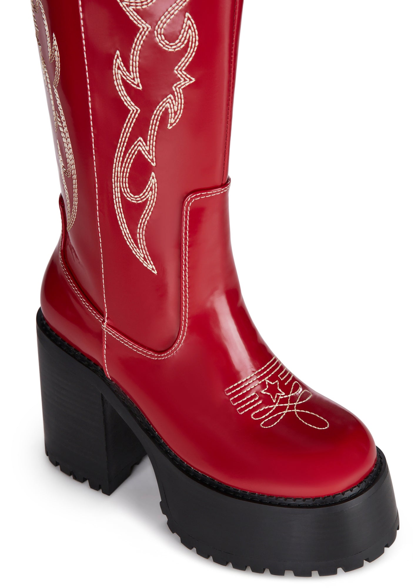 Hustle John Fluevog Platform Boots Hustle Black Tall Platform