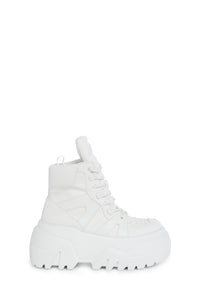 Crossfade High Top Platform Sneakers - White