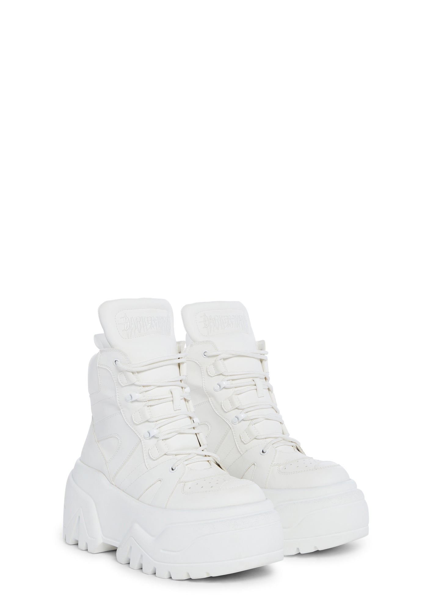 Crossfade High Top Platform Sneakers White US 10