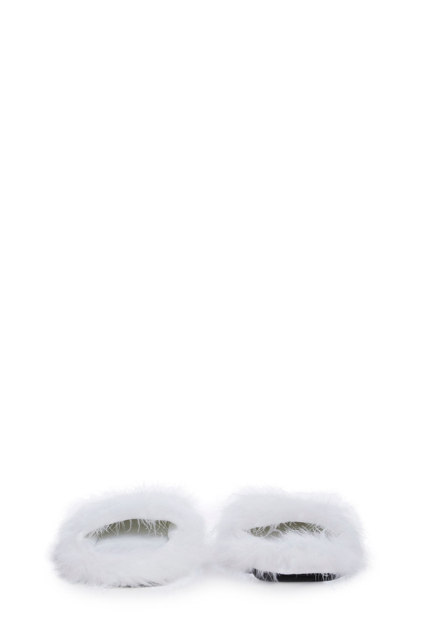 Fuzzy Faux Fur Slippers White Dolls Kill