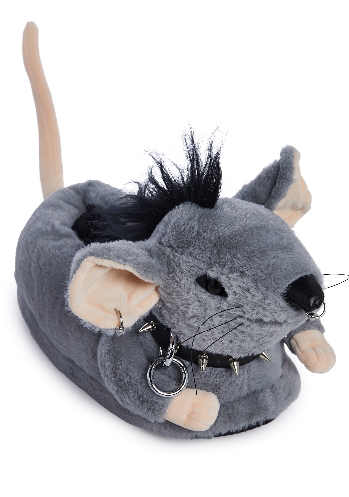 Punk Rat Slippers Gray Dolls Kill