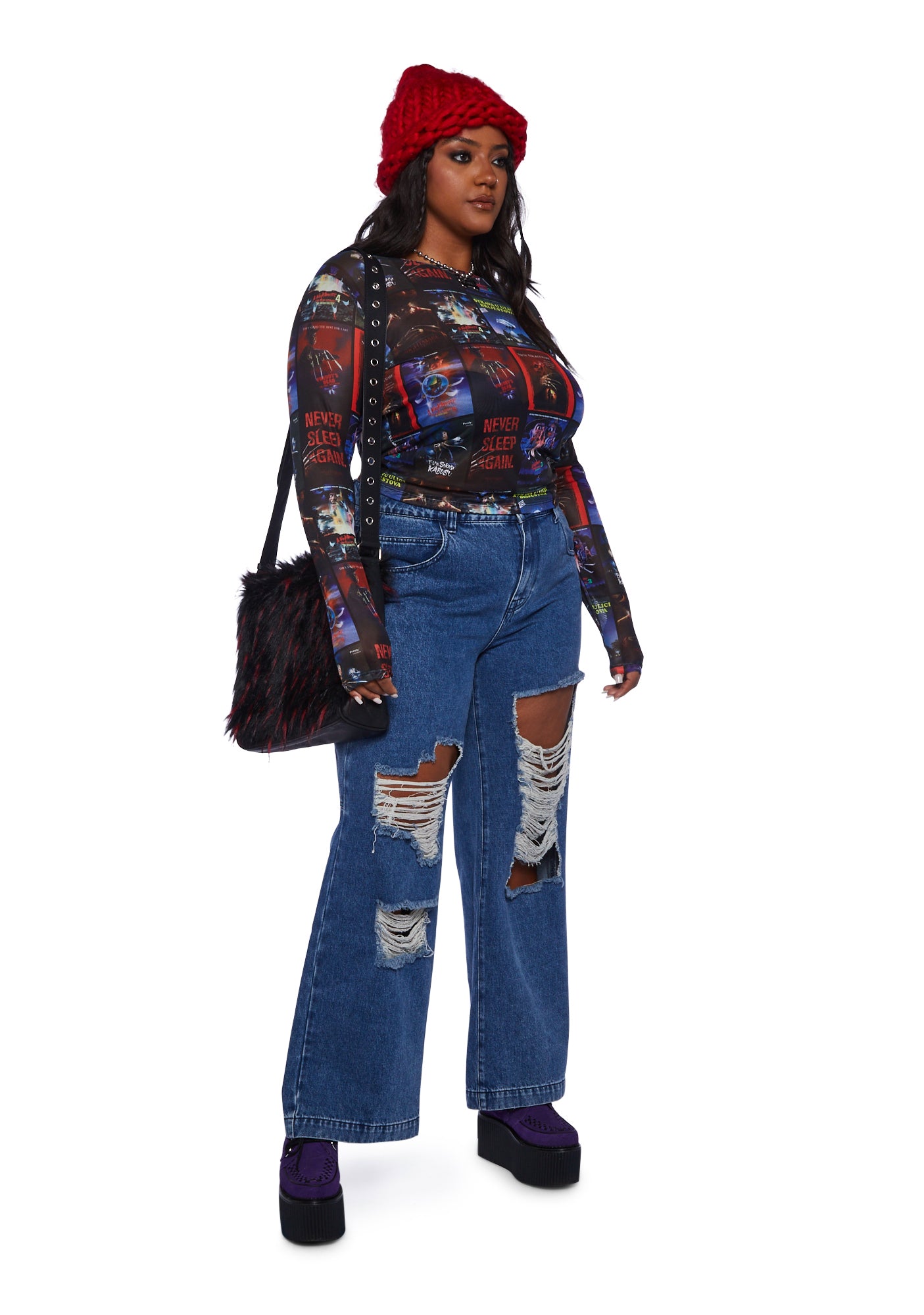 Plus Size Dolls Kill x WB Horror Freddy Krueger Nightmare On