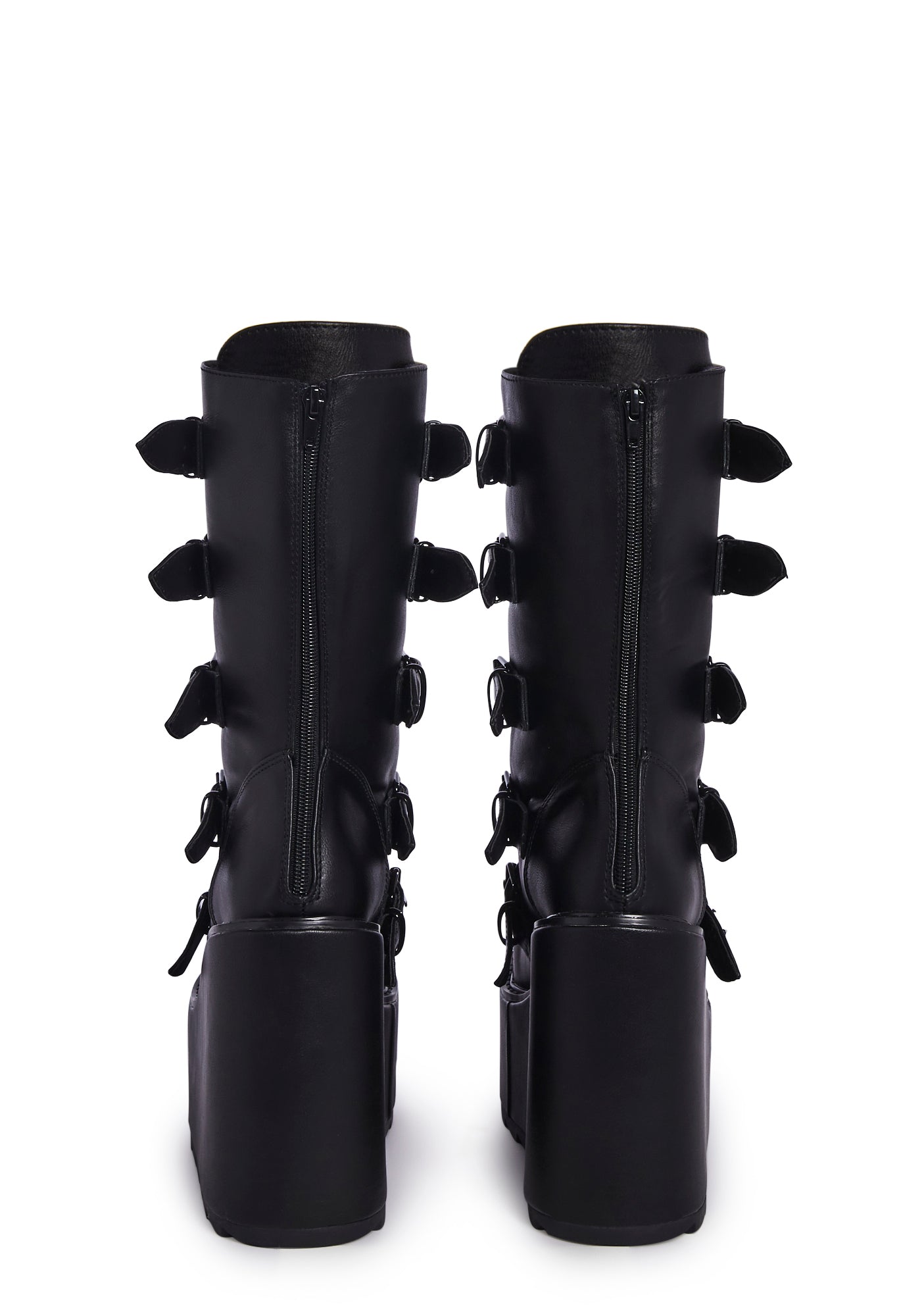 RED(V) bow-detail platform boots - Black