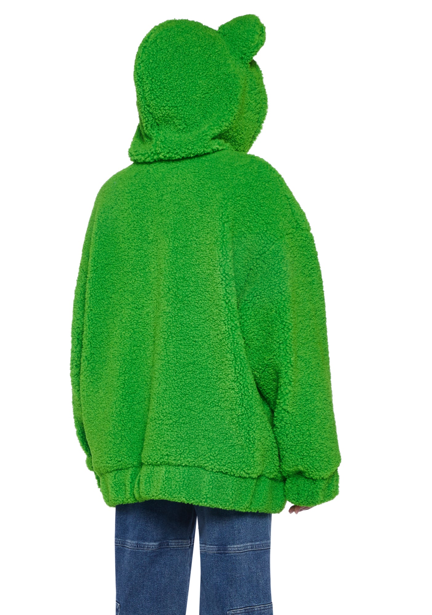 Delia's Sherpa Frog Jacket- Green – Dolls Kill