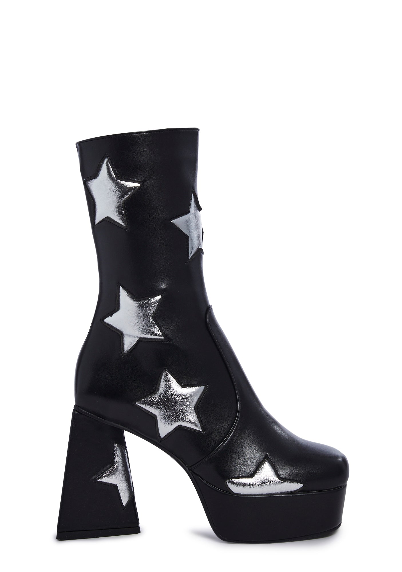 Lamoda Star Platform Ankle Boots- Black – Dolls Kill