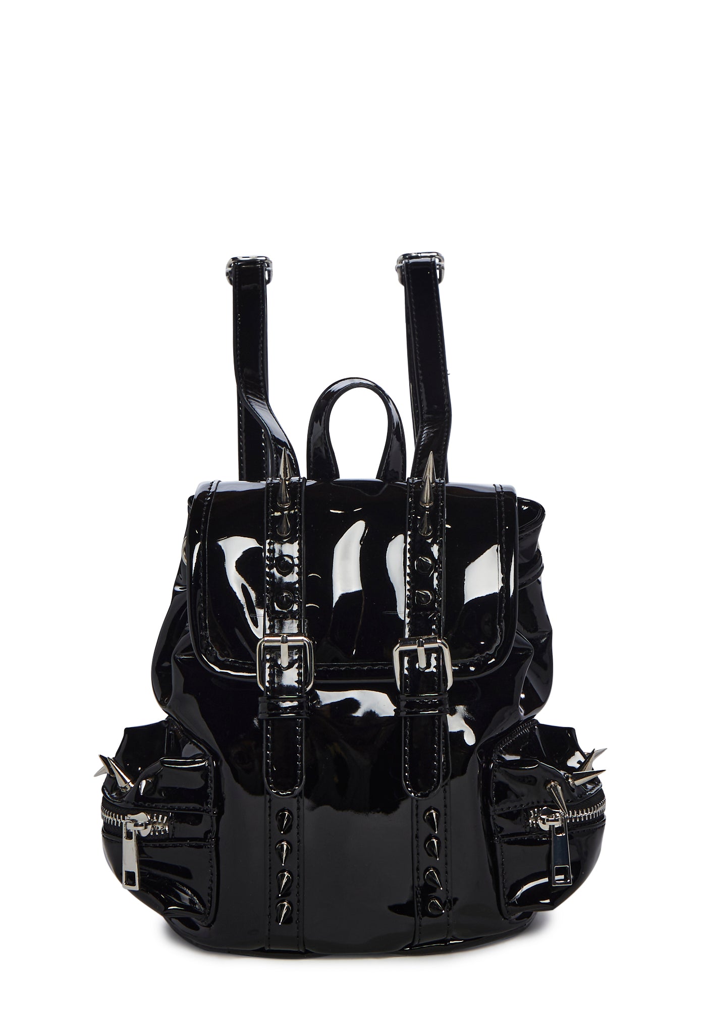 Widow Patent Spiky Mini Backpack