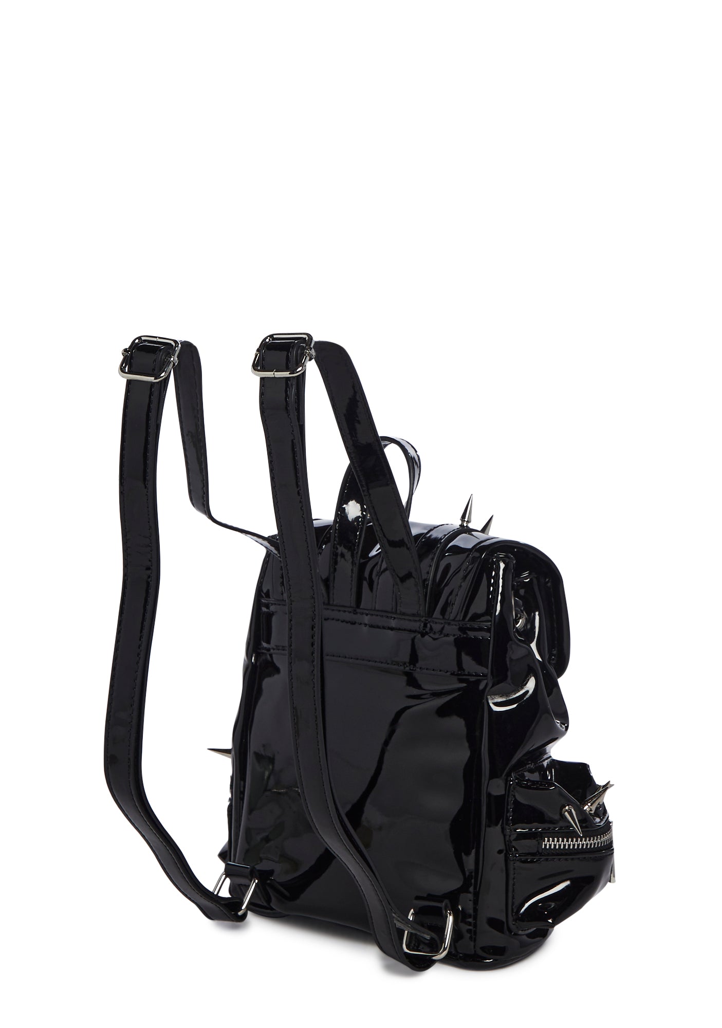 Widow Patent Spiky Mini Backpack
