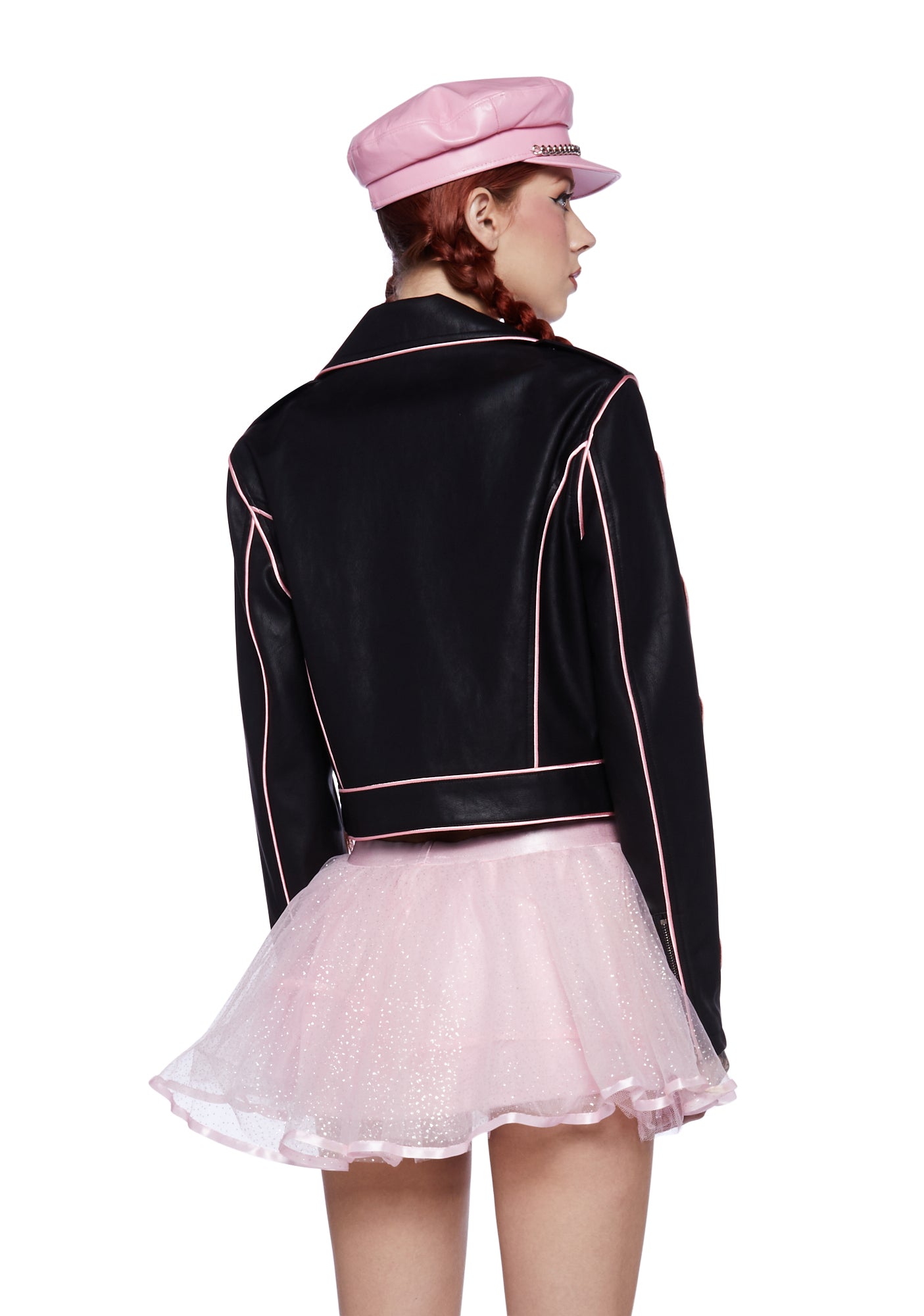 muguet ミュゲ heart pocket leather jacket HEART BREAKER | PATCHWORK VEGAN LEATHER MOTO JACKET – Closet