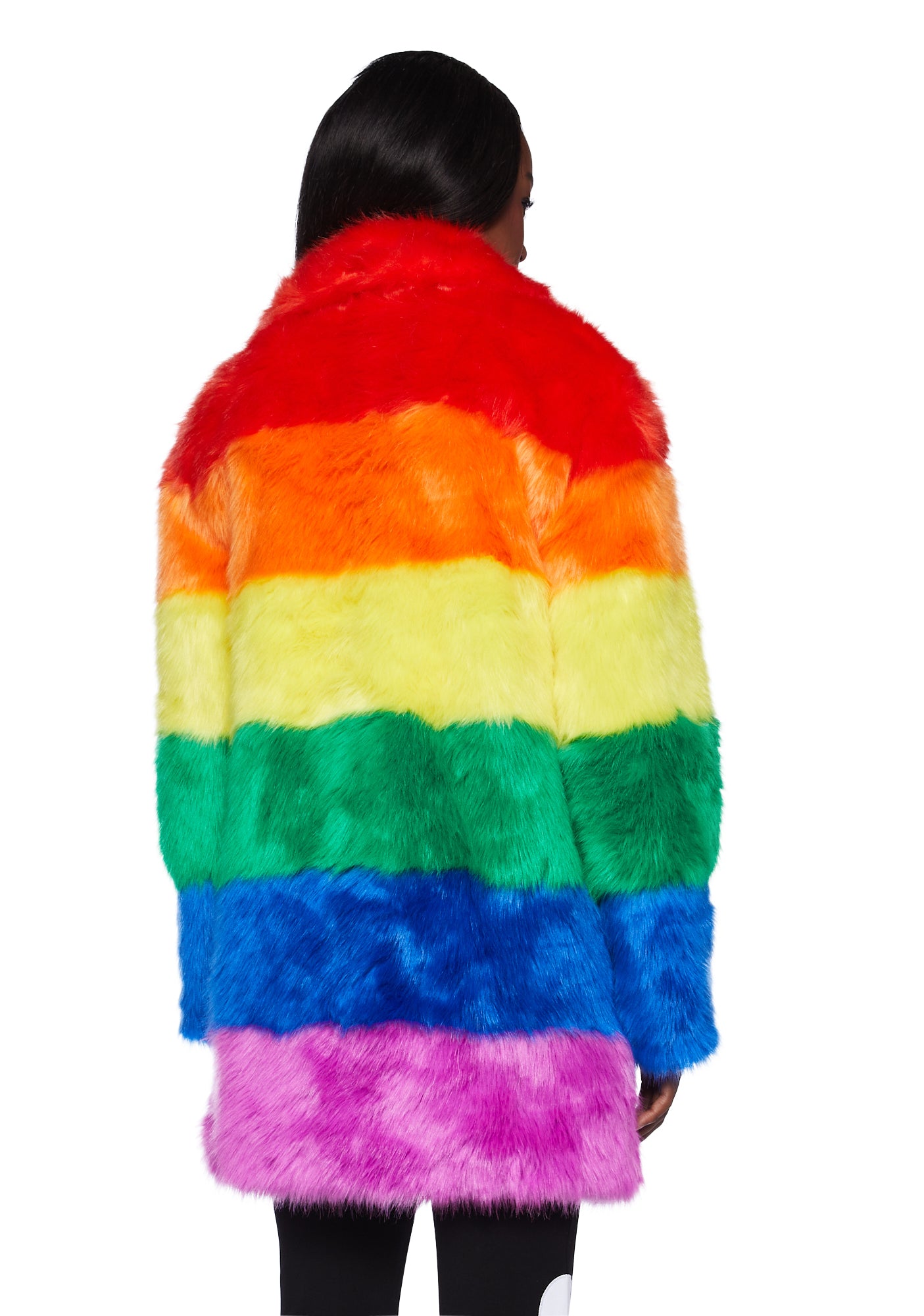 Delia's Faux Fur Coat- Multi – Dolls Kill