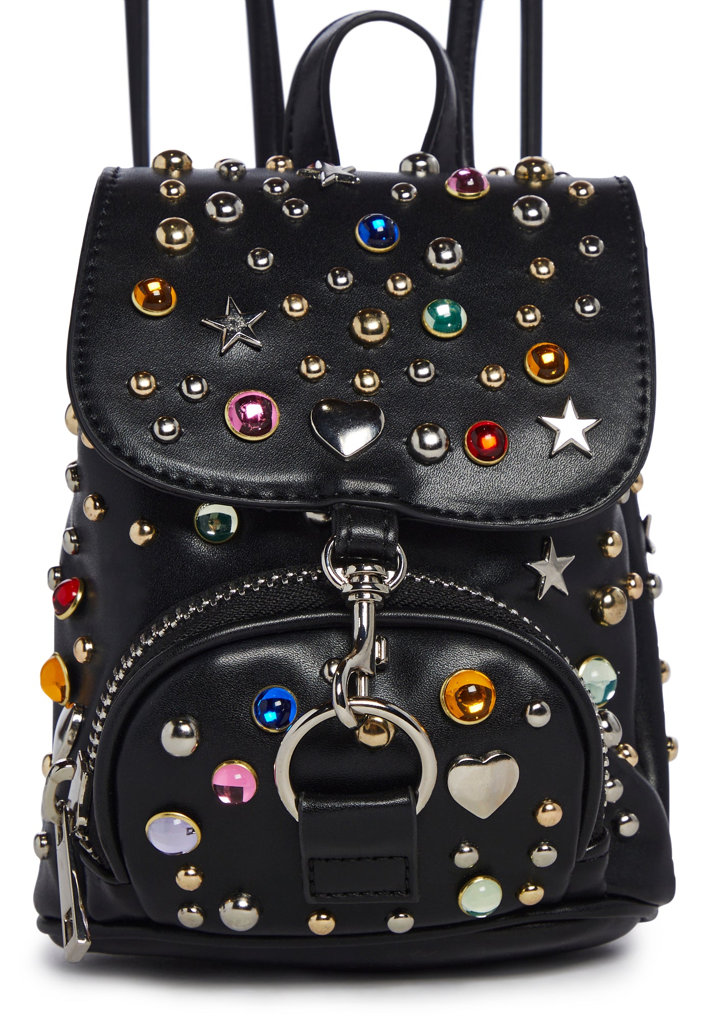 Current Mood Gemstone Studded Hardware Vegan Leather Mini Backpack
