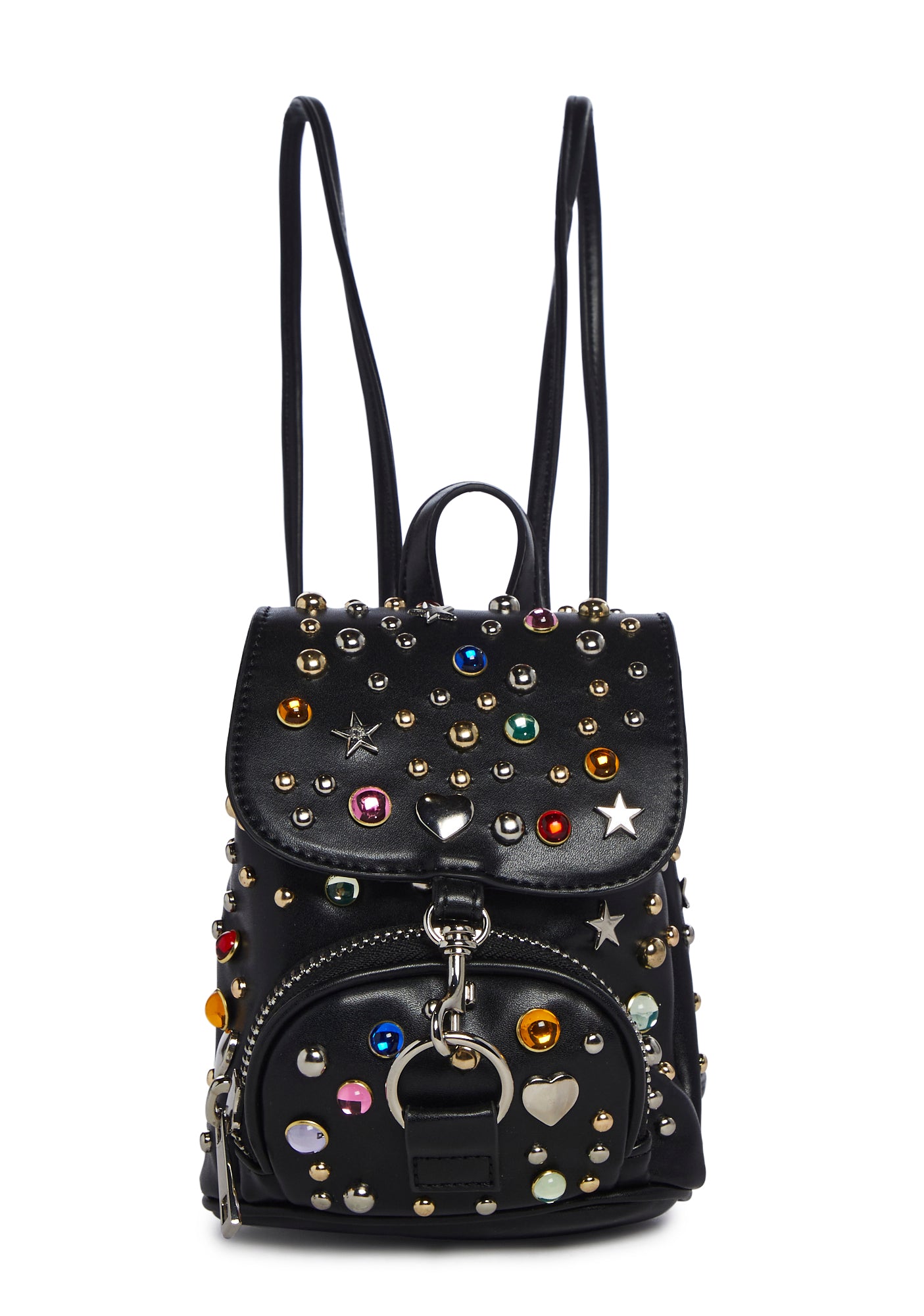 Current Mood Gemstone Studded Hardware Vegan Leather Mini Backpack