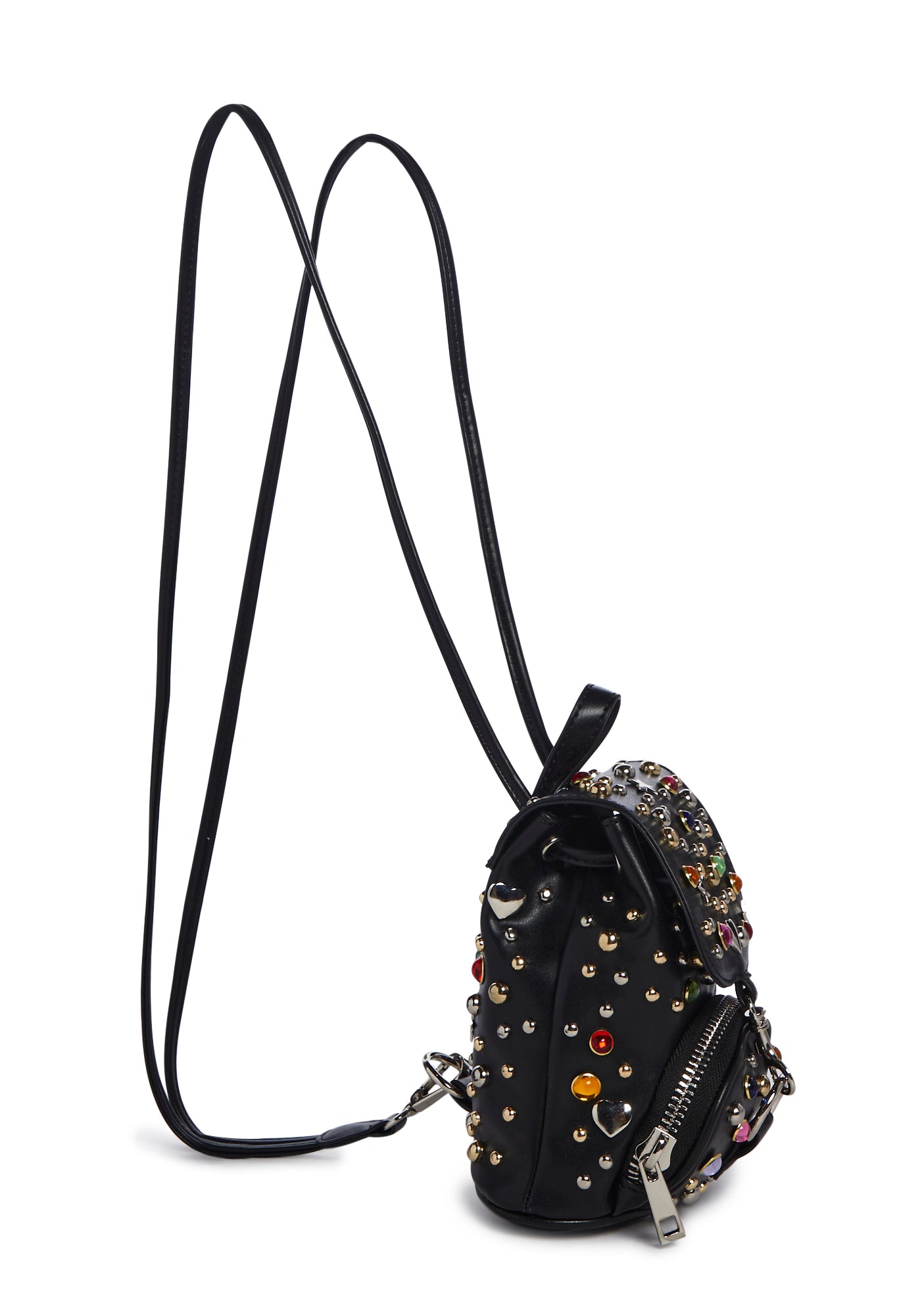 Current Mood Gemstone Studded Hardware Vegan Leather Mini Backpack