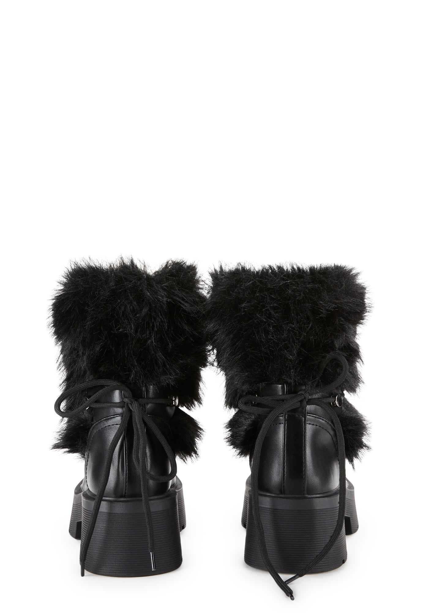 Simmi Faux Fur Boot- Black – Dolls Kill