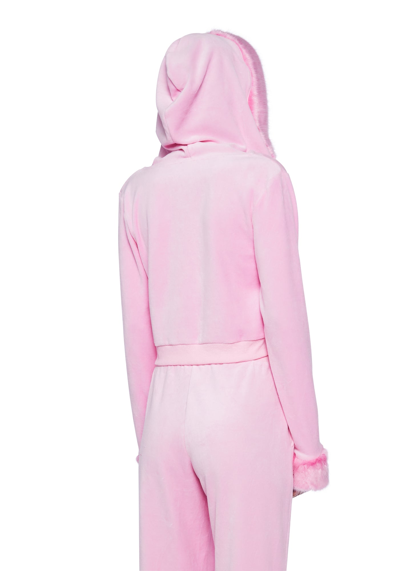 Sugar Thrillz Velour Hoodie-Pink – Dolls Kill