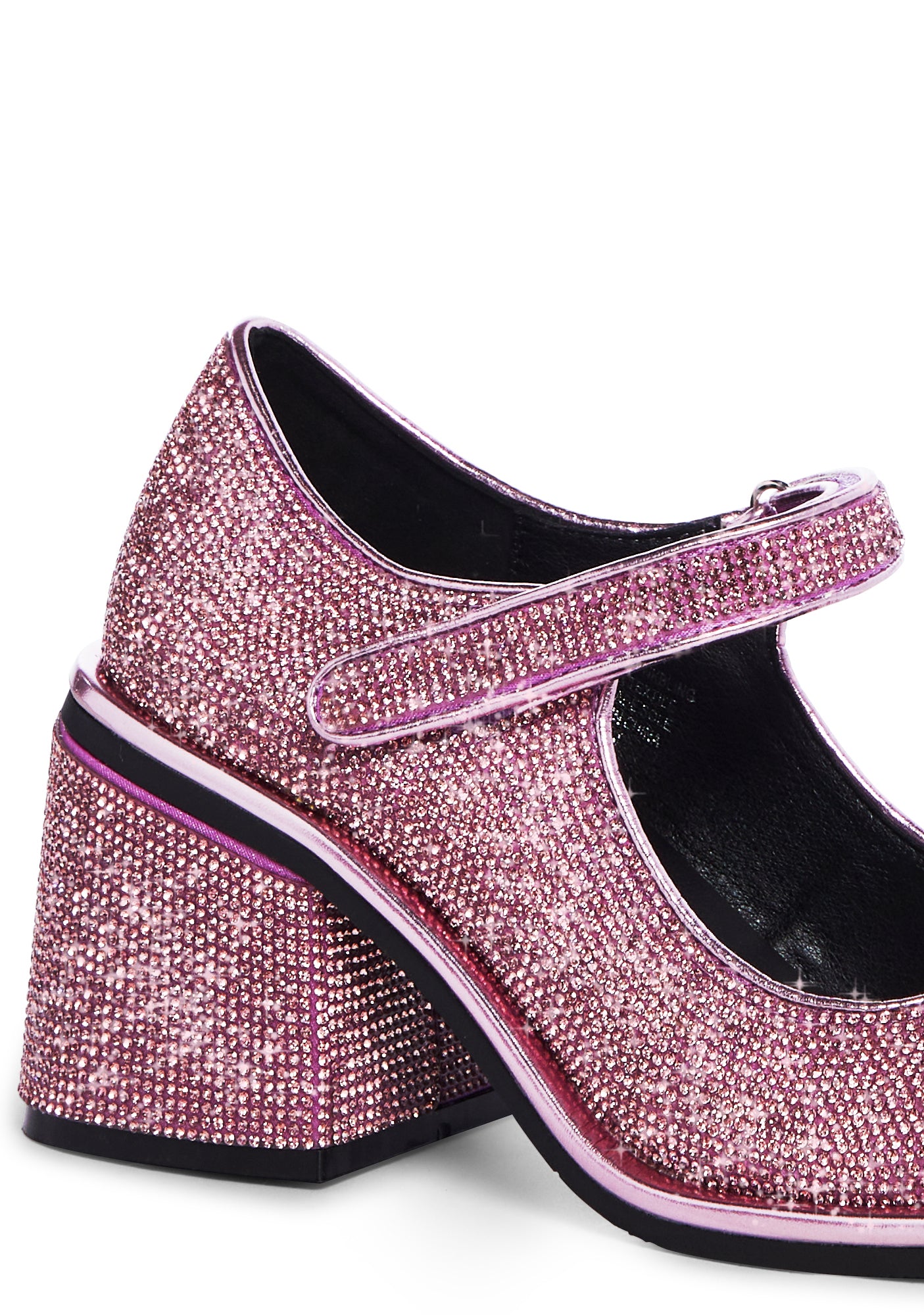 Sugar Thrillz Rhinestone Mary Janes Pink Dolls Kill