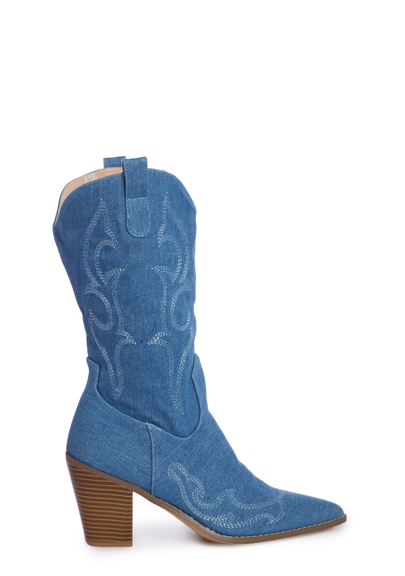 Demin Cowboy Boots- Blue – Dolls Kill