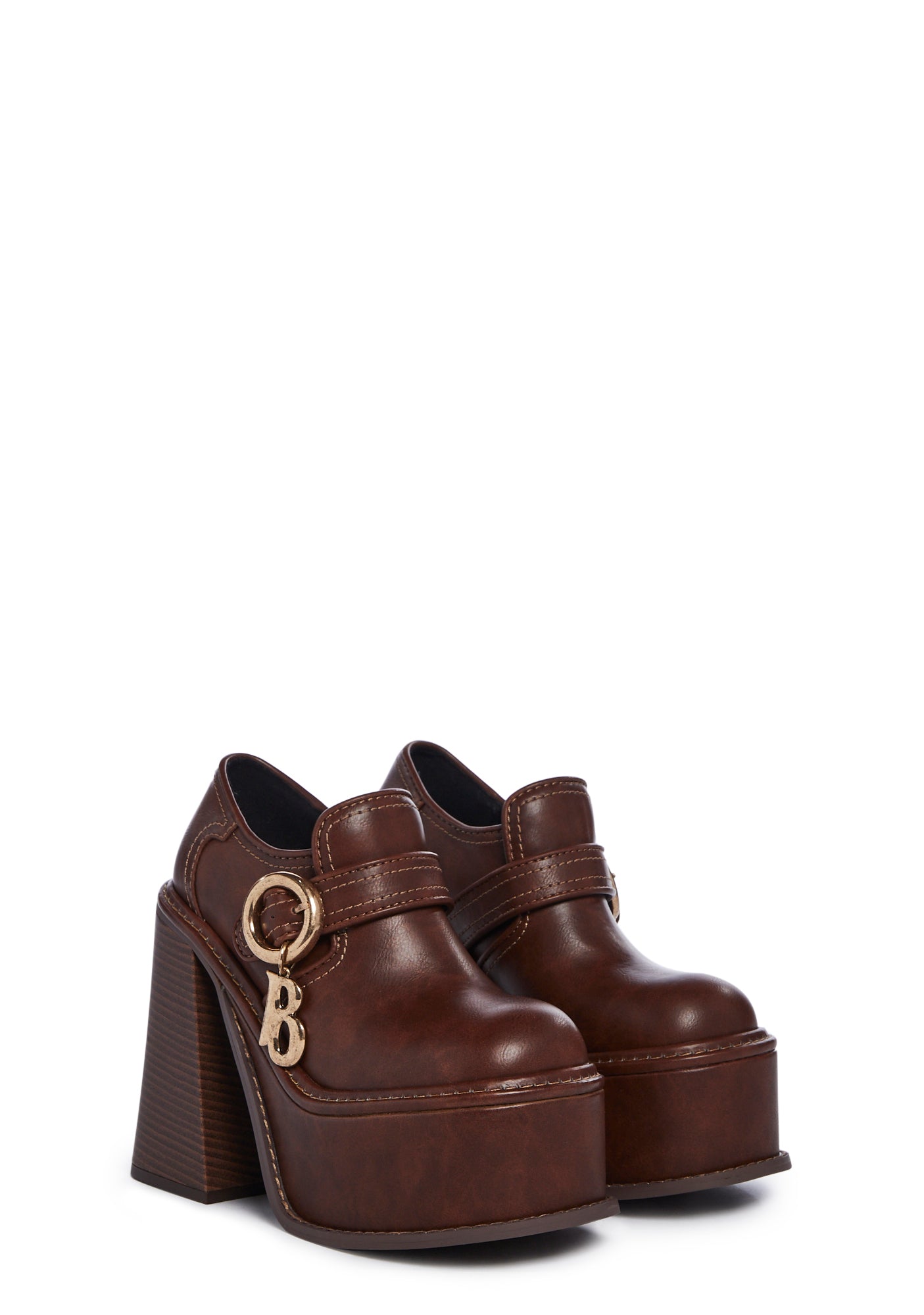 Dolls Kill x Bratz Oxford Platform Heels- Brown