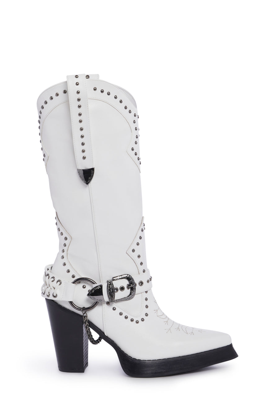 Pink West C6 Fringe Cowboy Boots