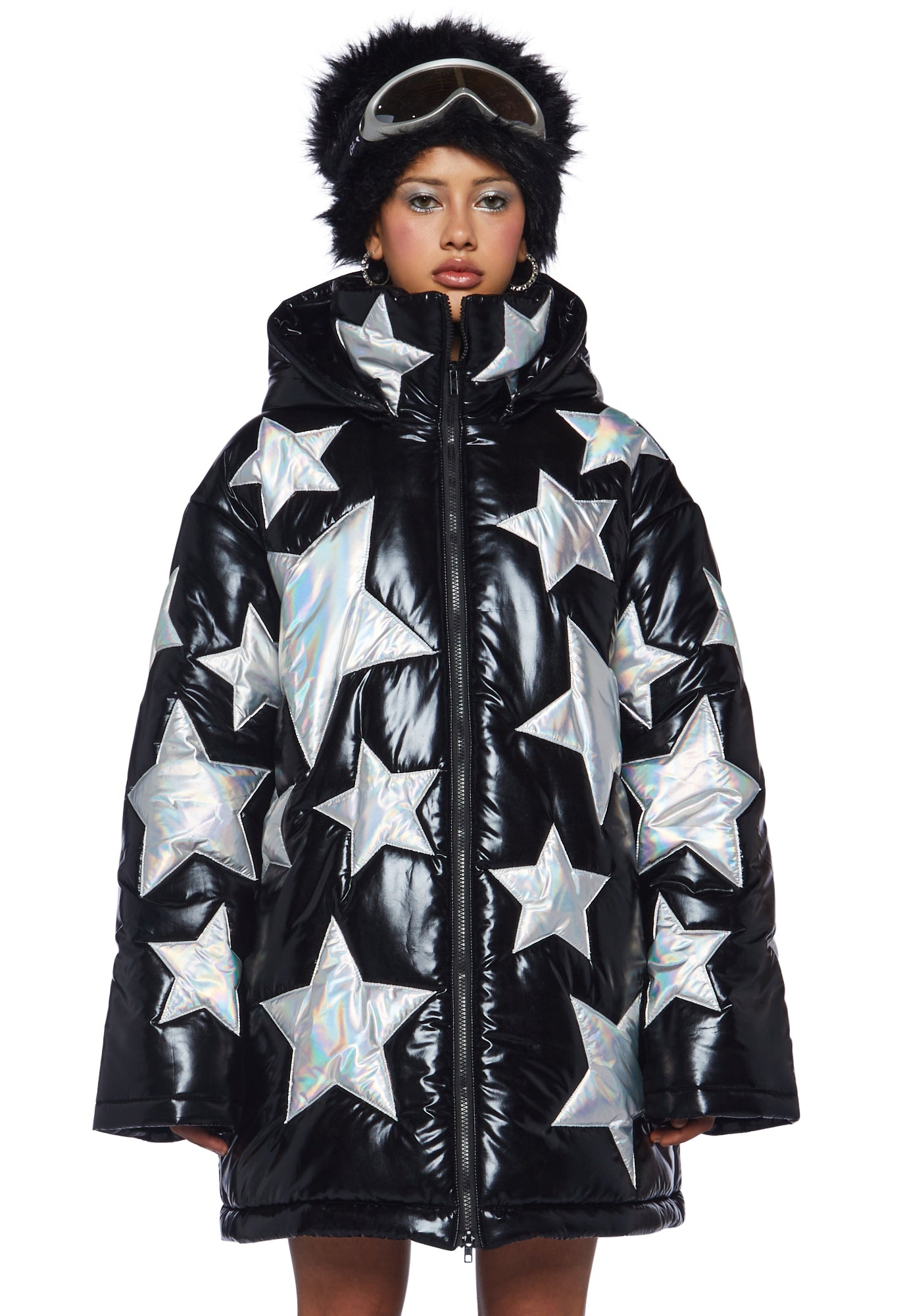 ブランド品専門の Jacket- Puffer Vinyl Exx Club Black Kill Dolls – ジャケット・アウター