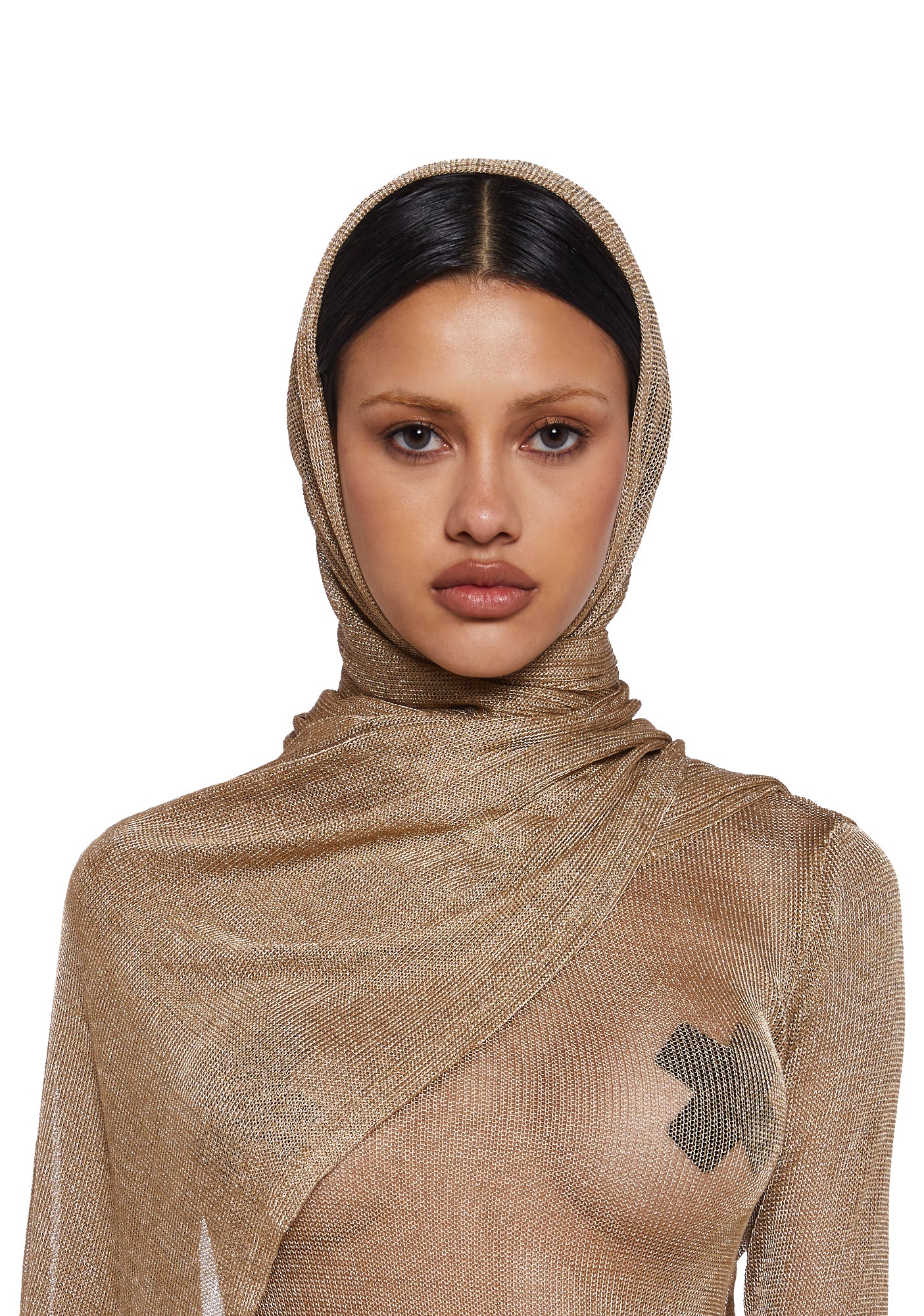 Tempo Metallic Wrap Scarf - Gold