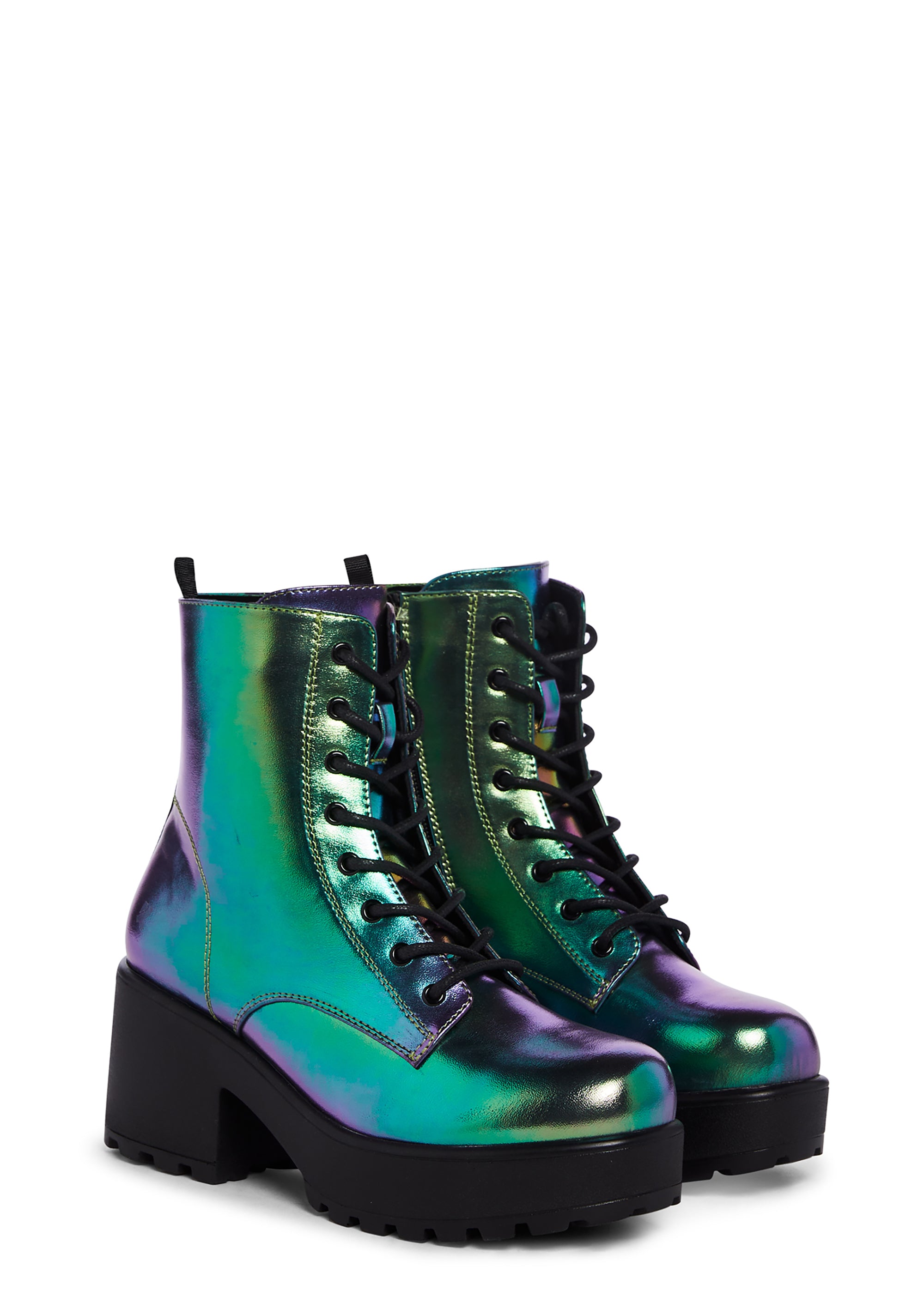 Dolls kill iridescent boots hotsell