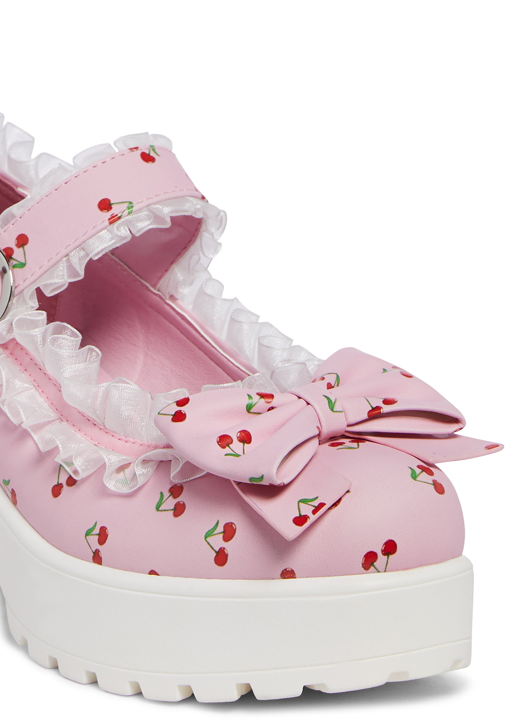 Tira Platform Mary Janes - Pink Cherry